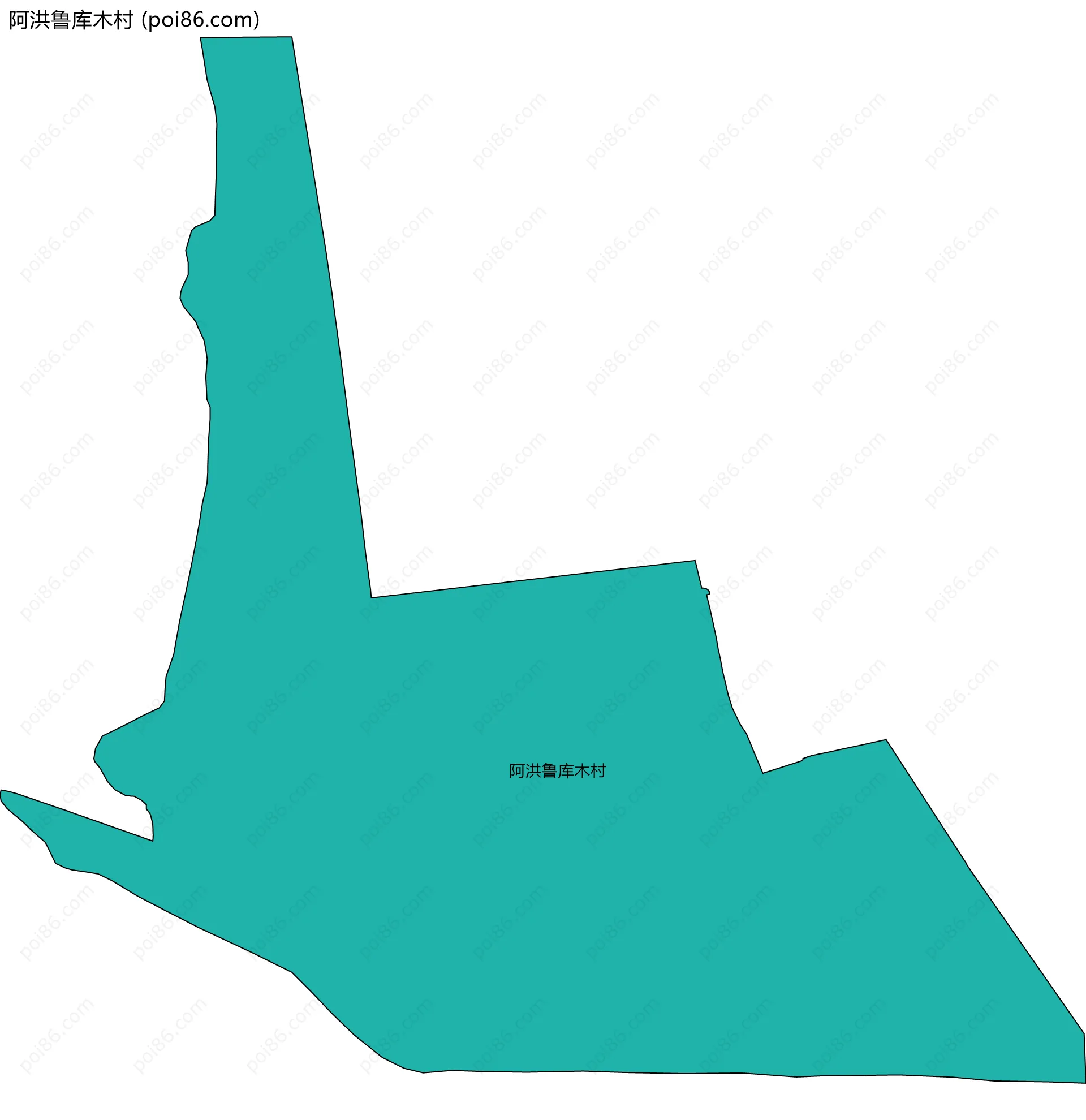阿洪鲁库木村边界地图