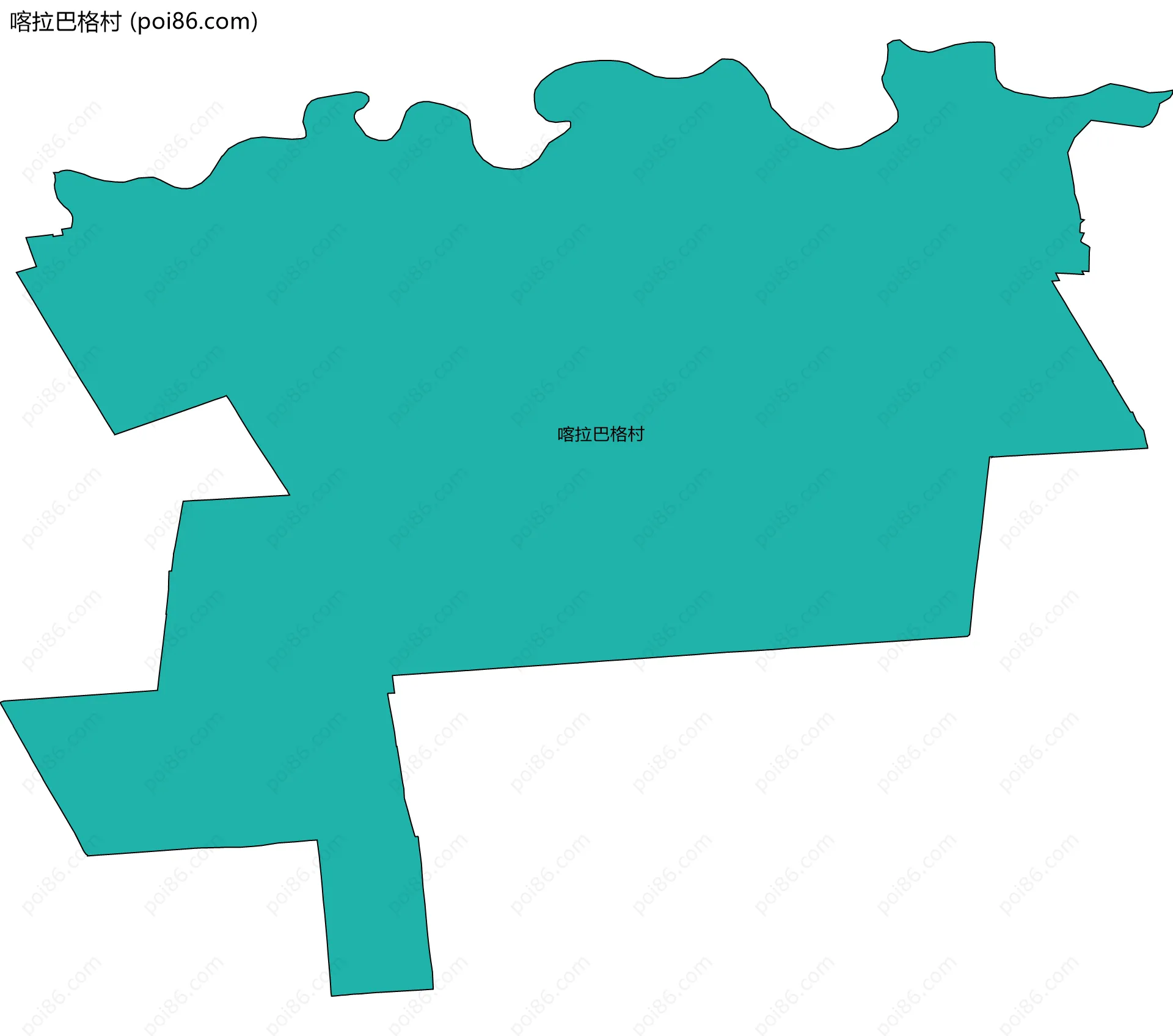 喀拉巴格村边界地图