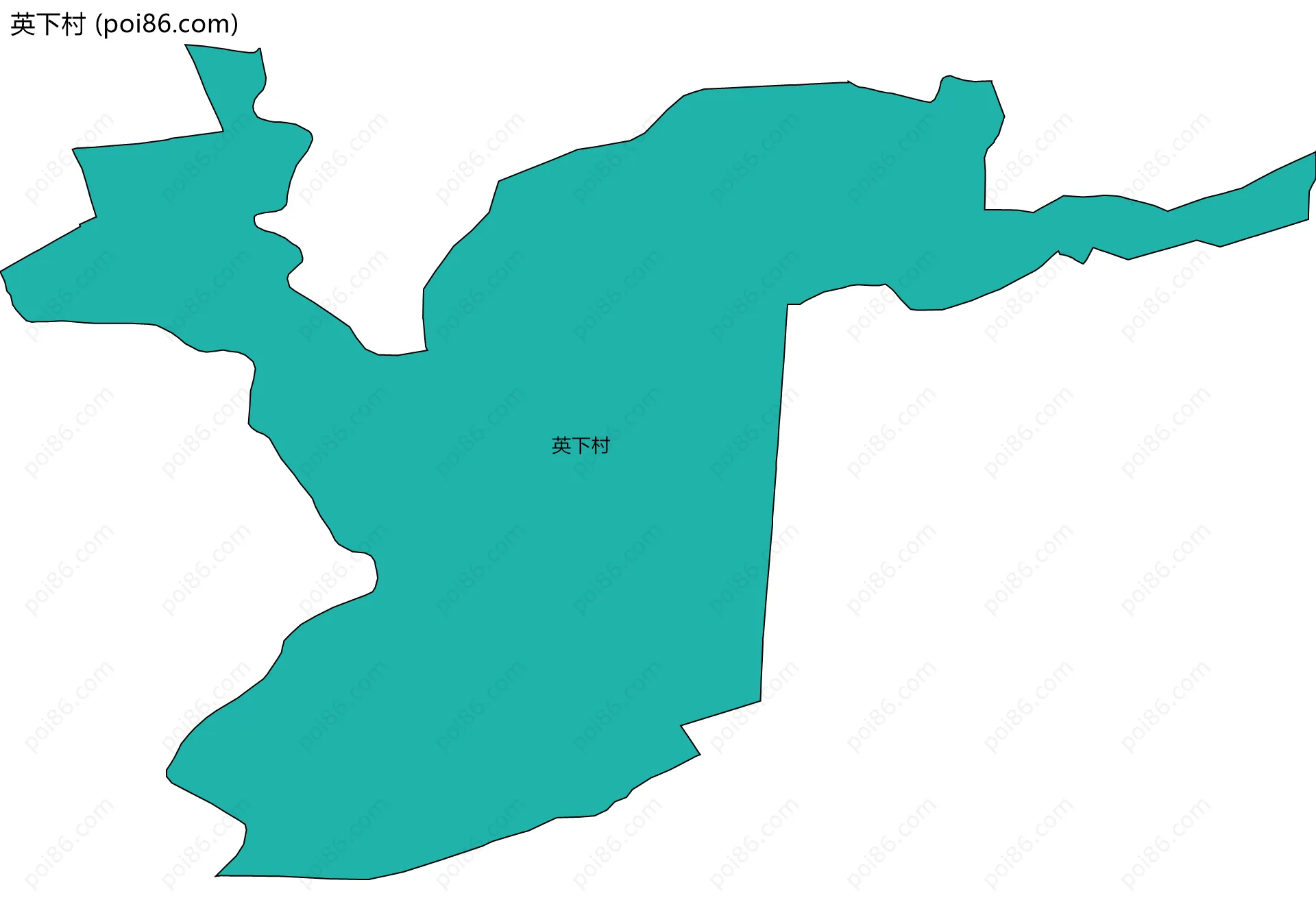 英下村边界地图