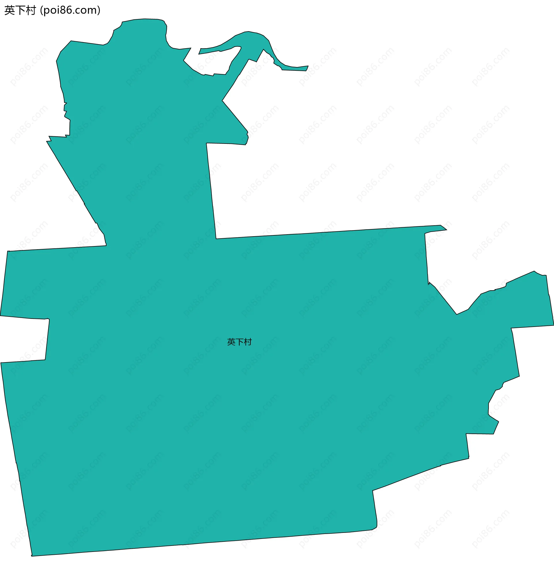 英下村边界地图
