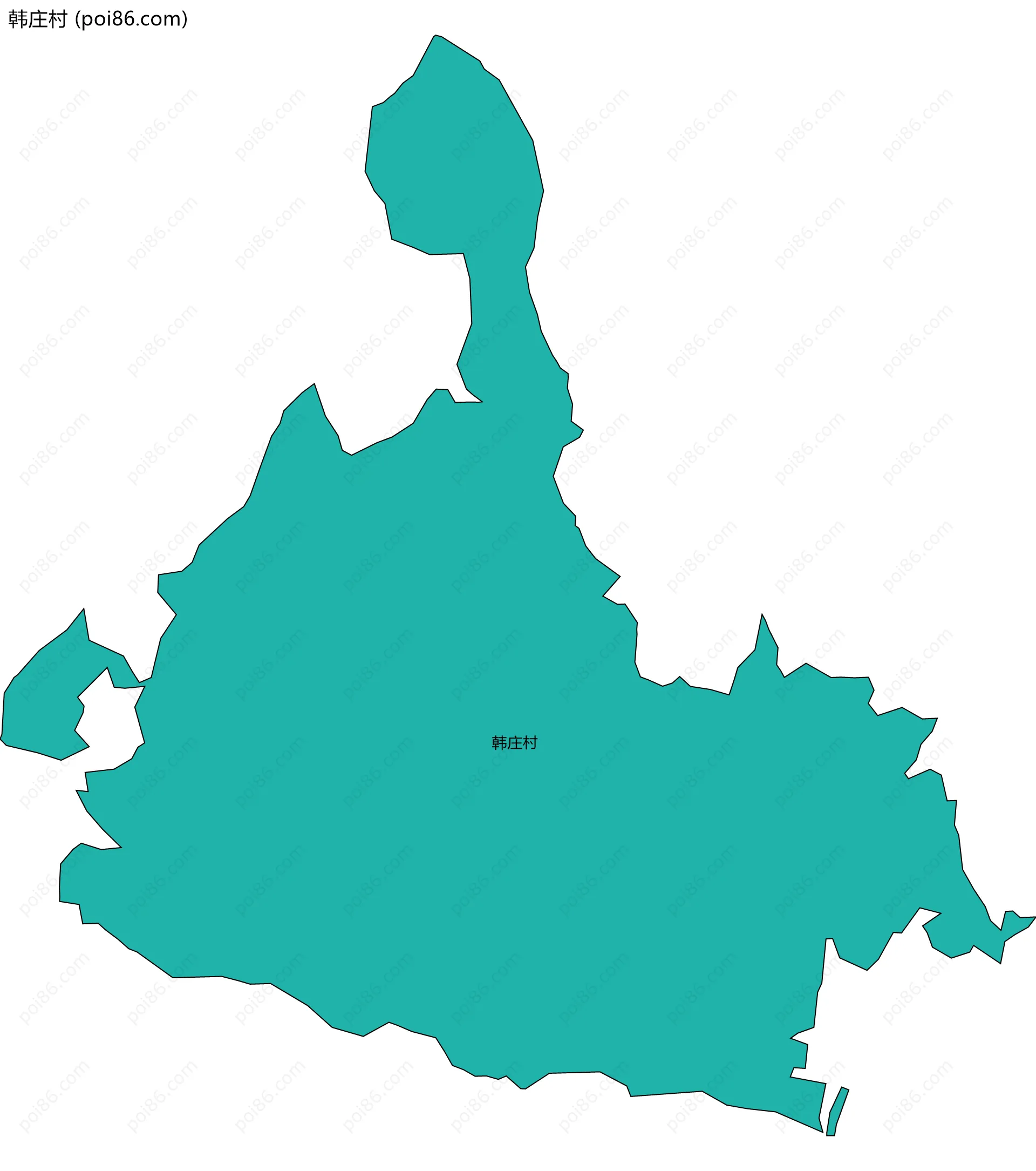 韩庄村边界地图