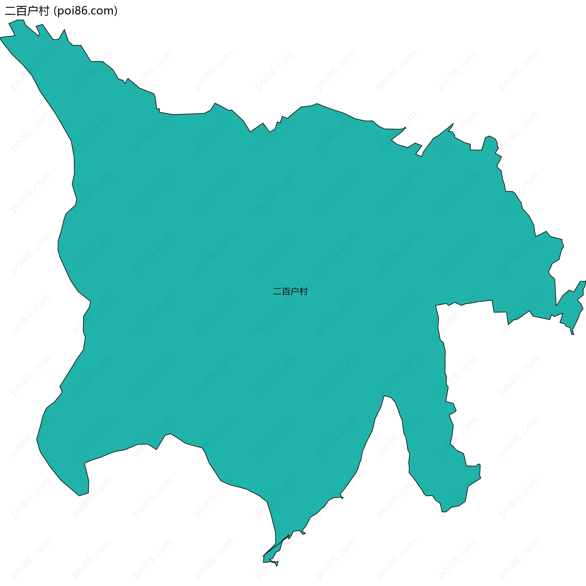 二百户村边界地图
