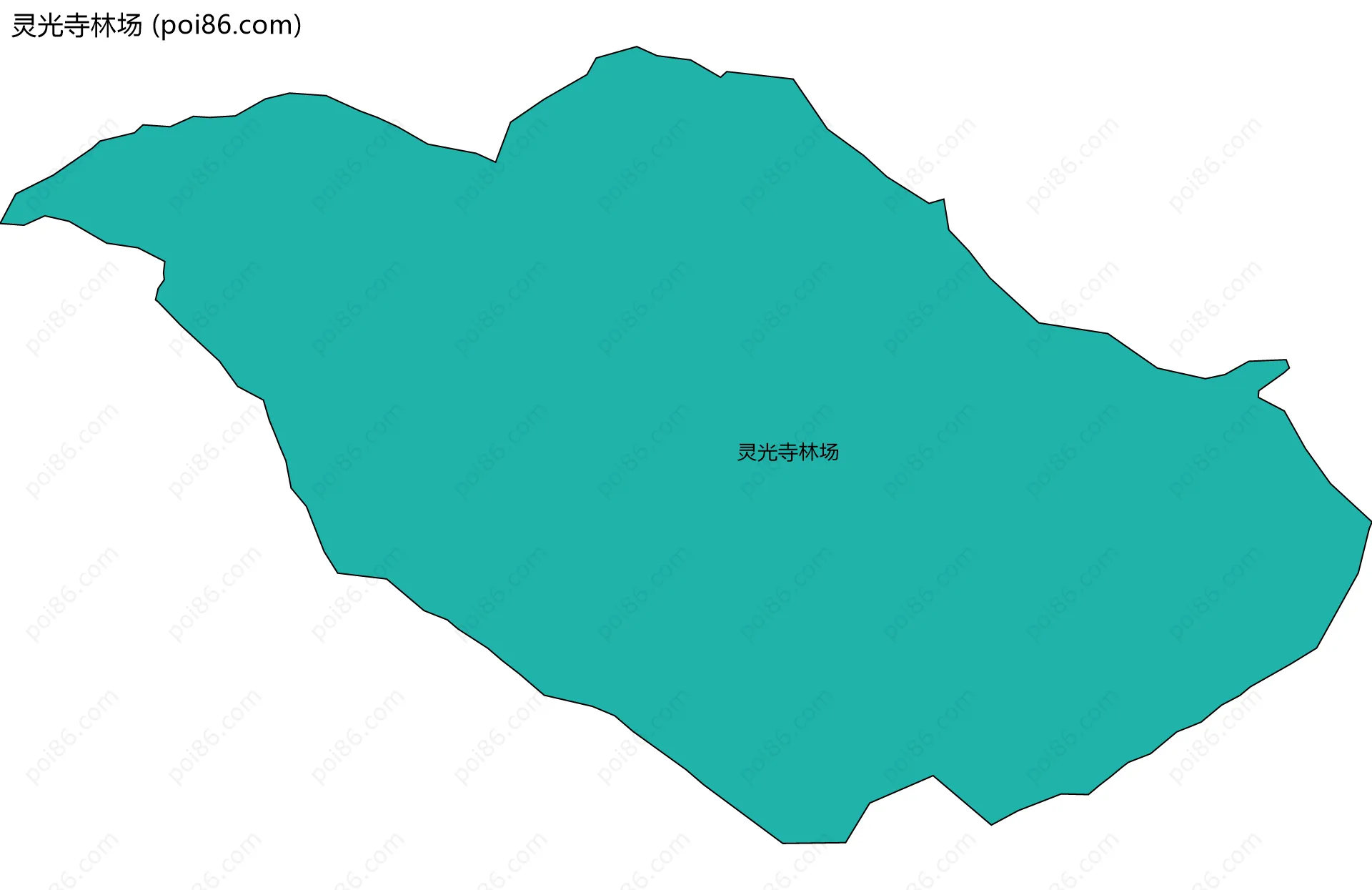 灵光寺林场边界地图