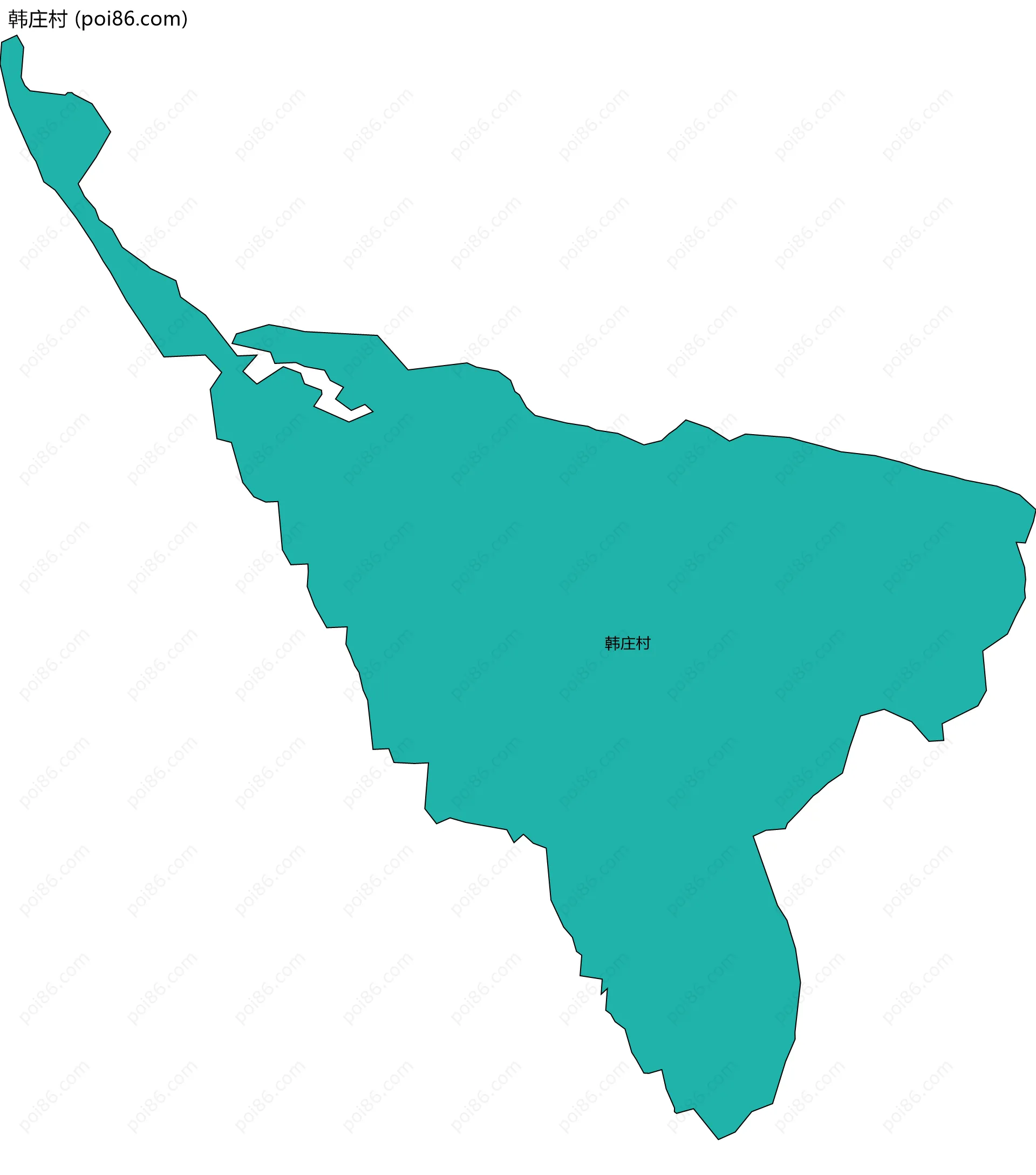 韩庄村边界地图