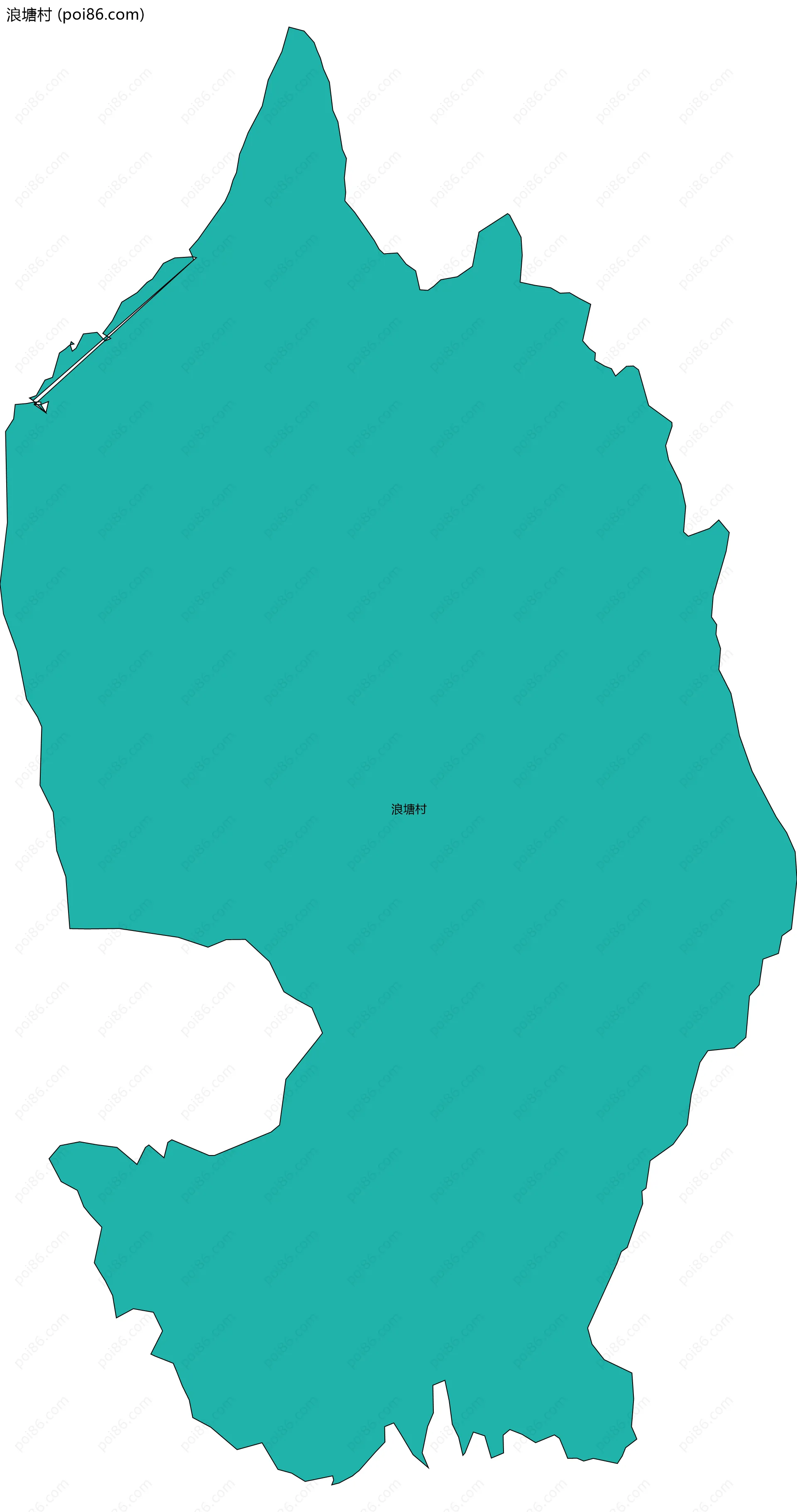 浪塘村边界地图