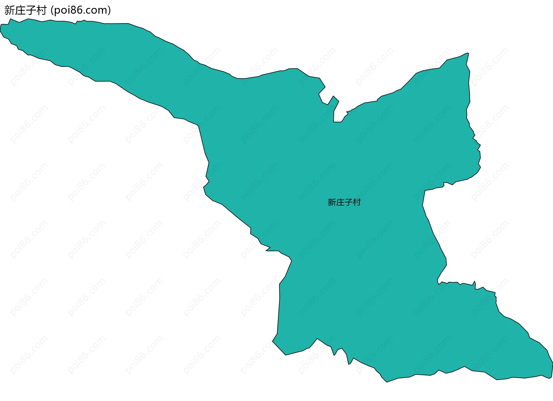 新庄子村边界地图