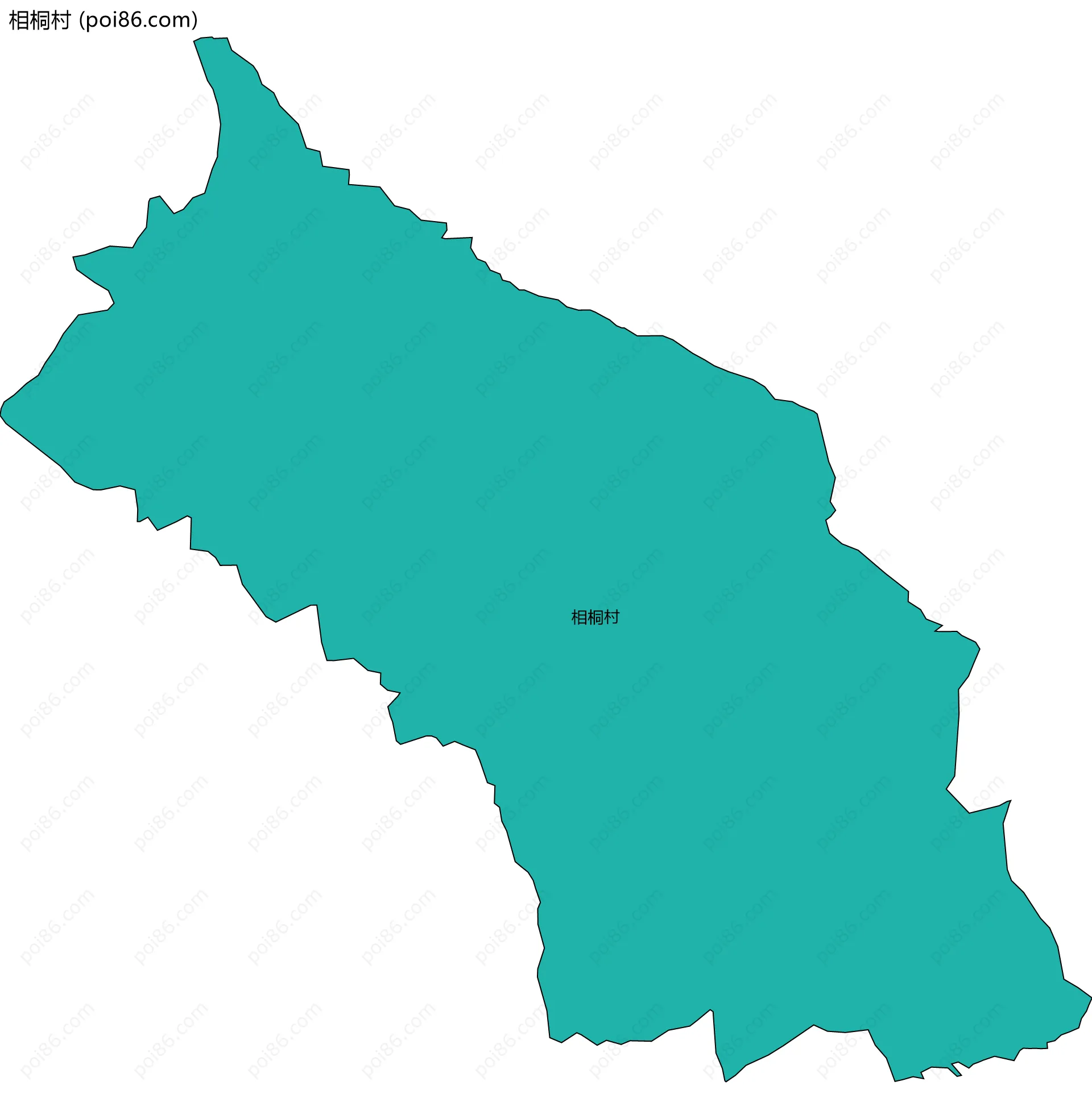 相桐村边界地图