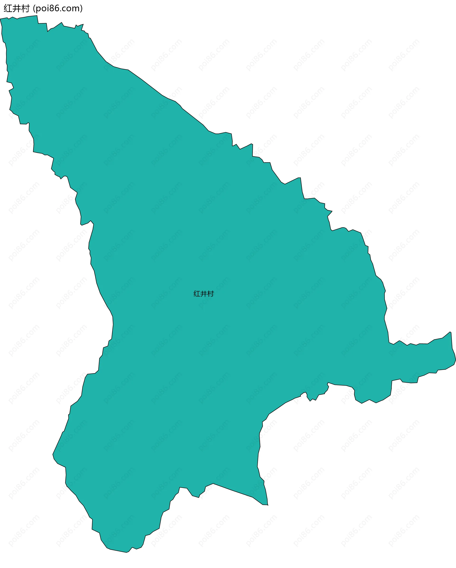 红井村边界地图