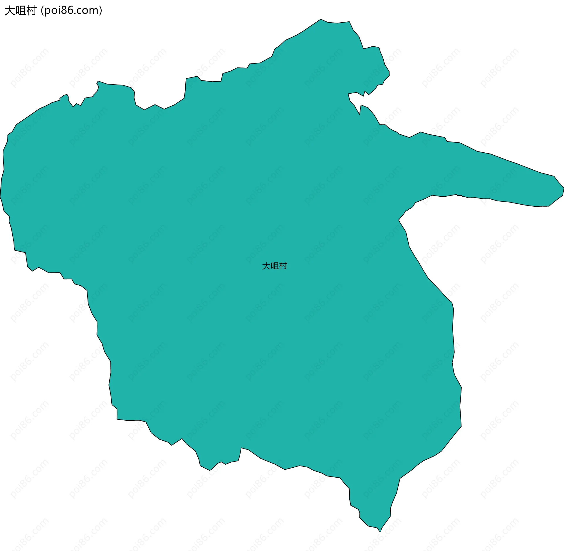 大咀村边界地图