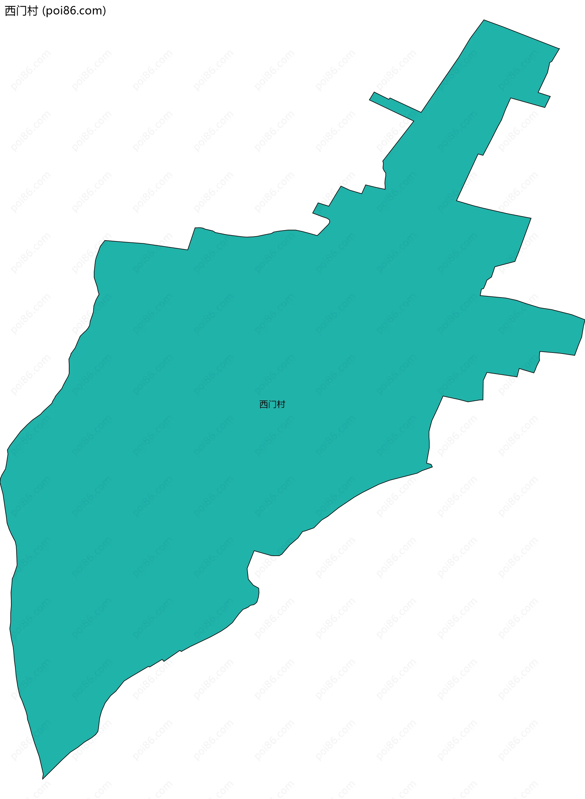 西门村边界地图
