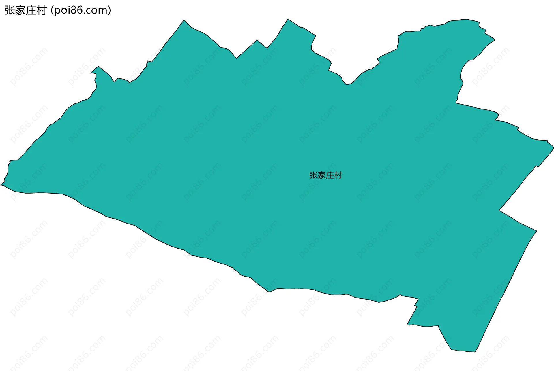 张家庄村边界地图