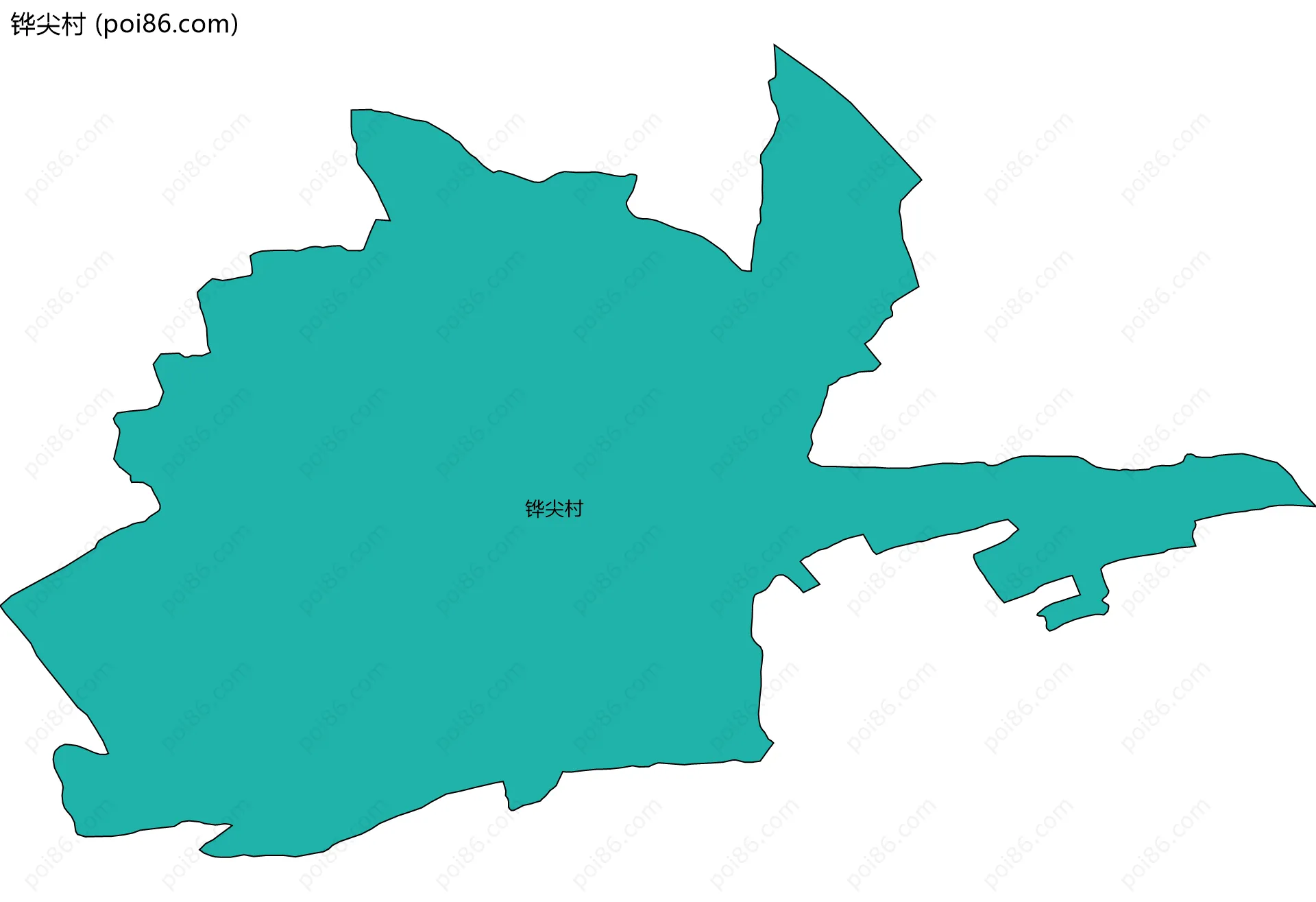 铧尖村边界地图