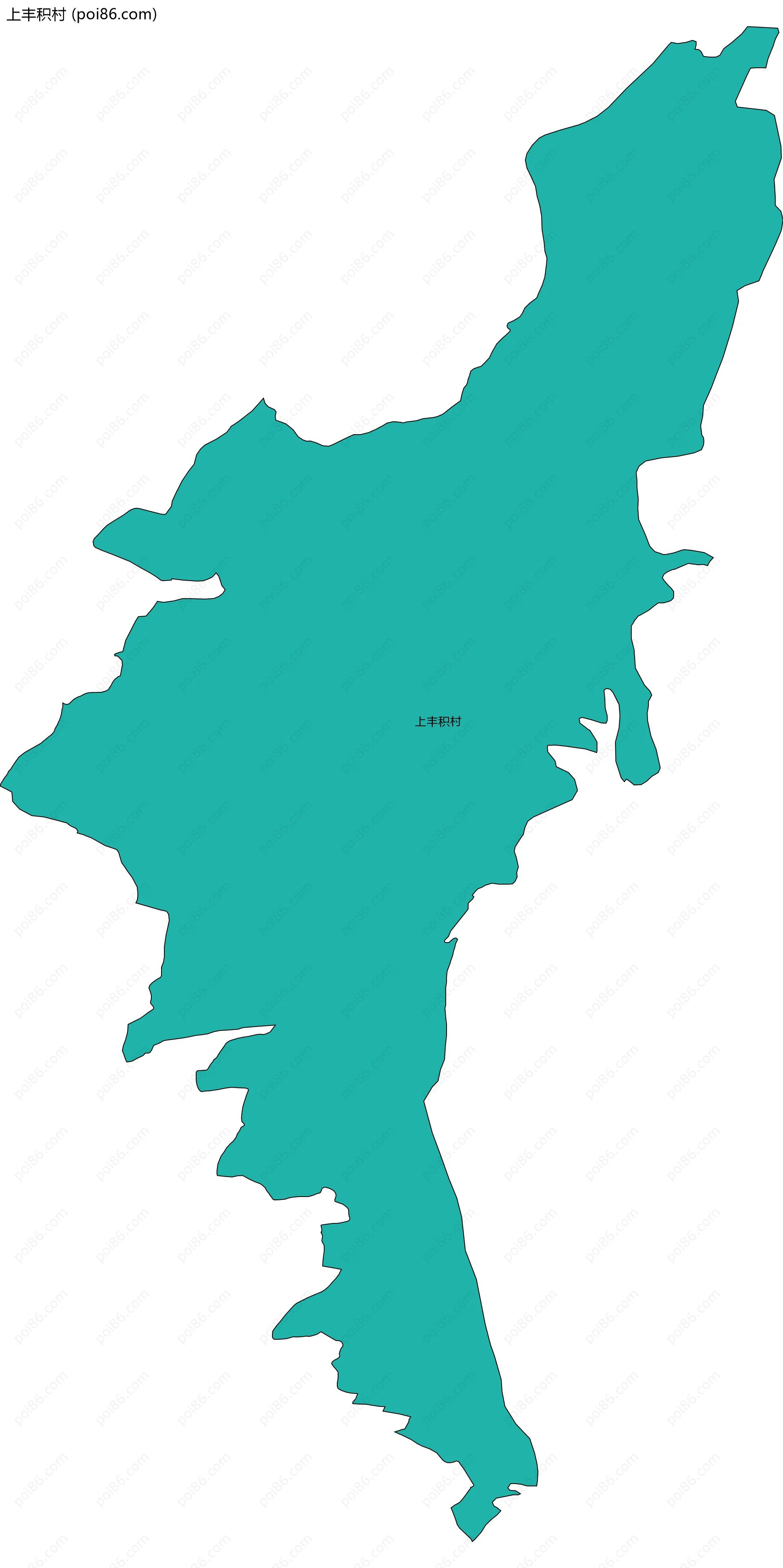 上丰积村边界地图