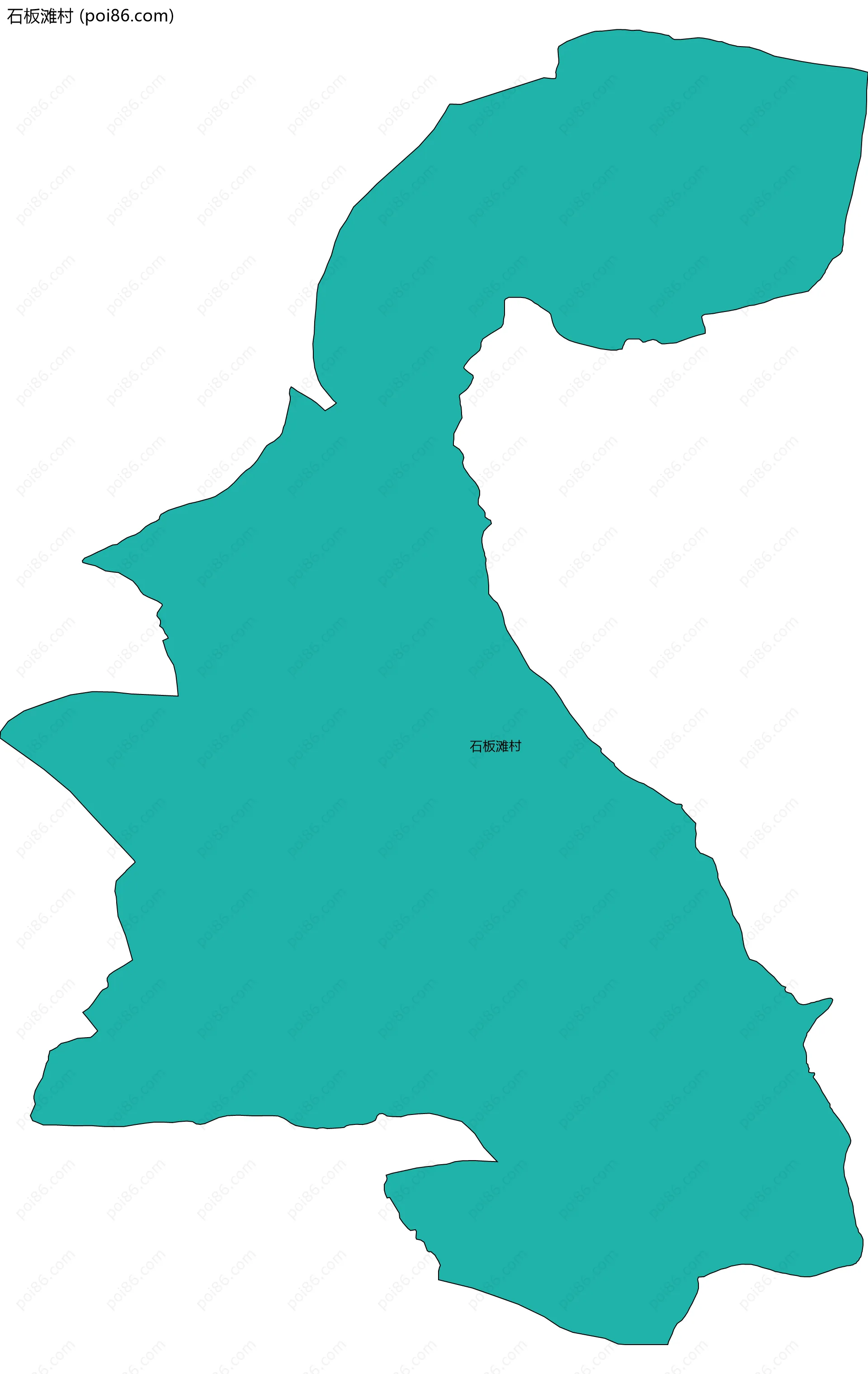 石板滩村边界地图