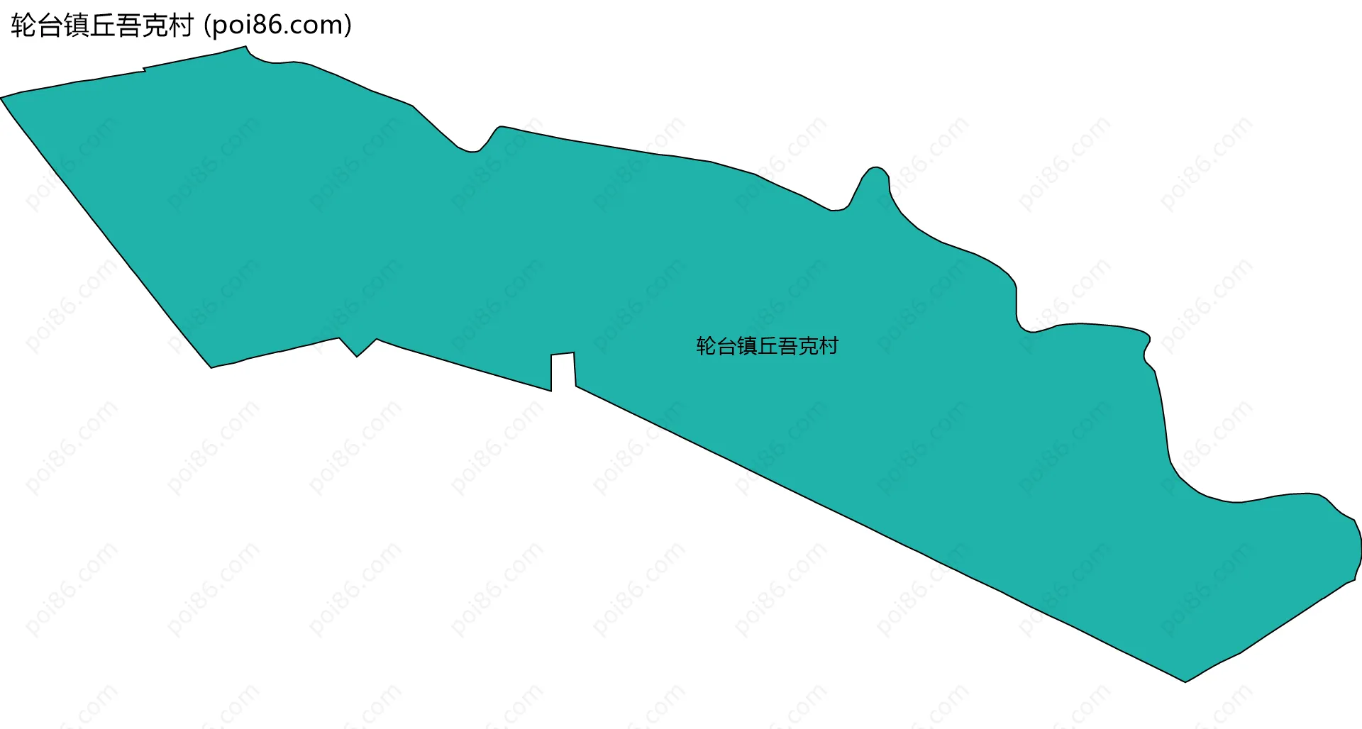 轮台镇丘吾克村边界地图