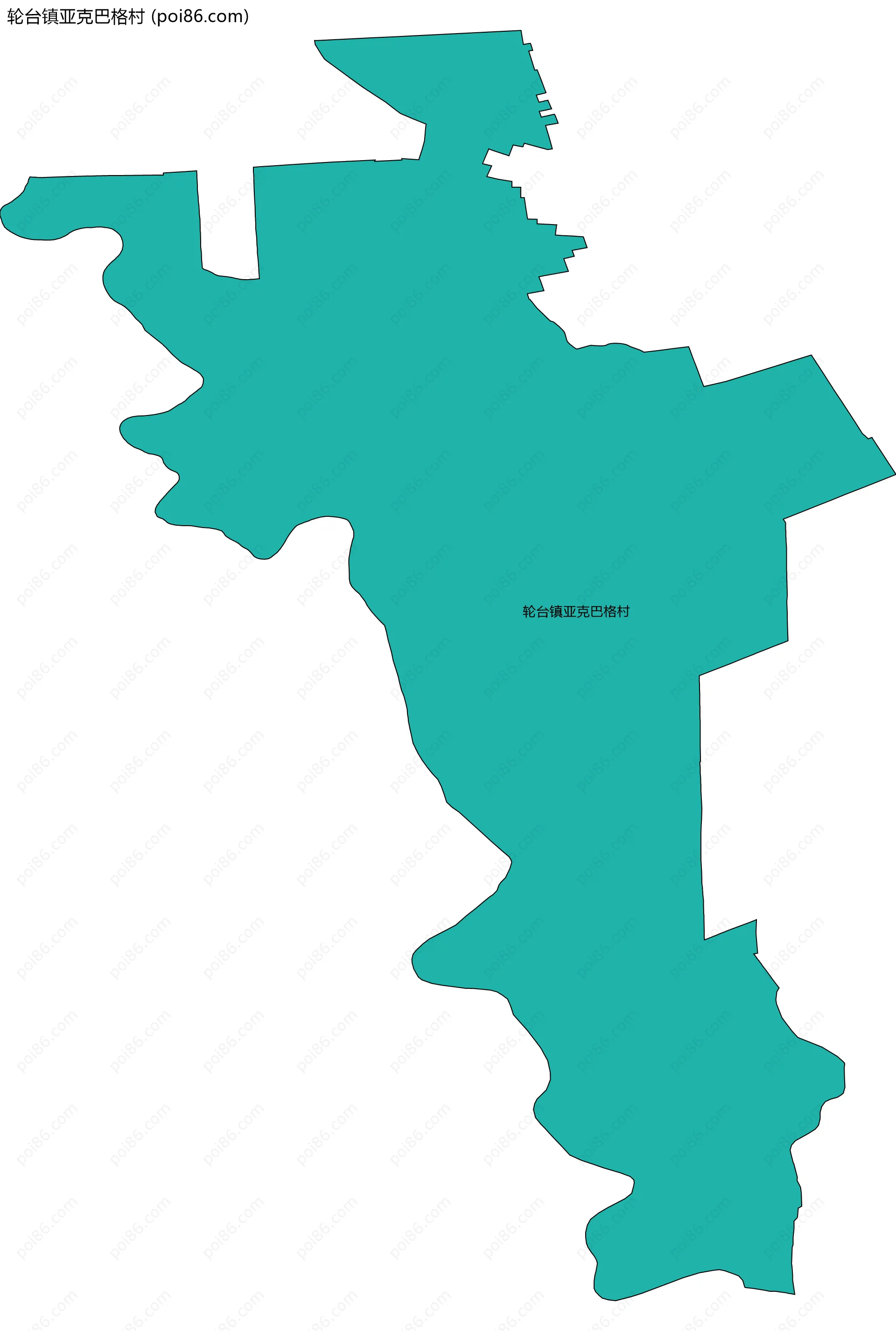 轮台镇亚克巴格村边界地图