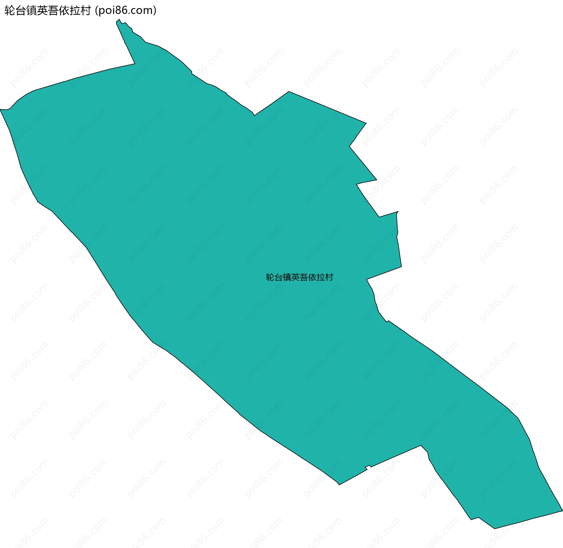 轮台镇英吾依拉村边界地图