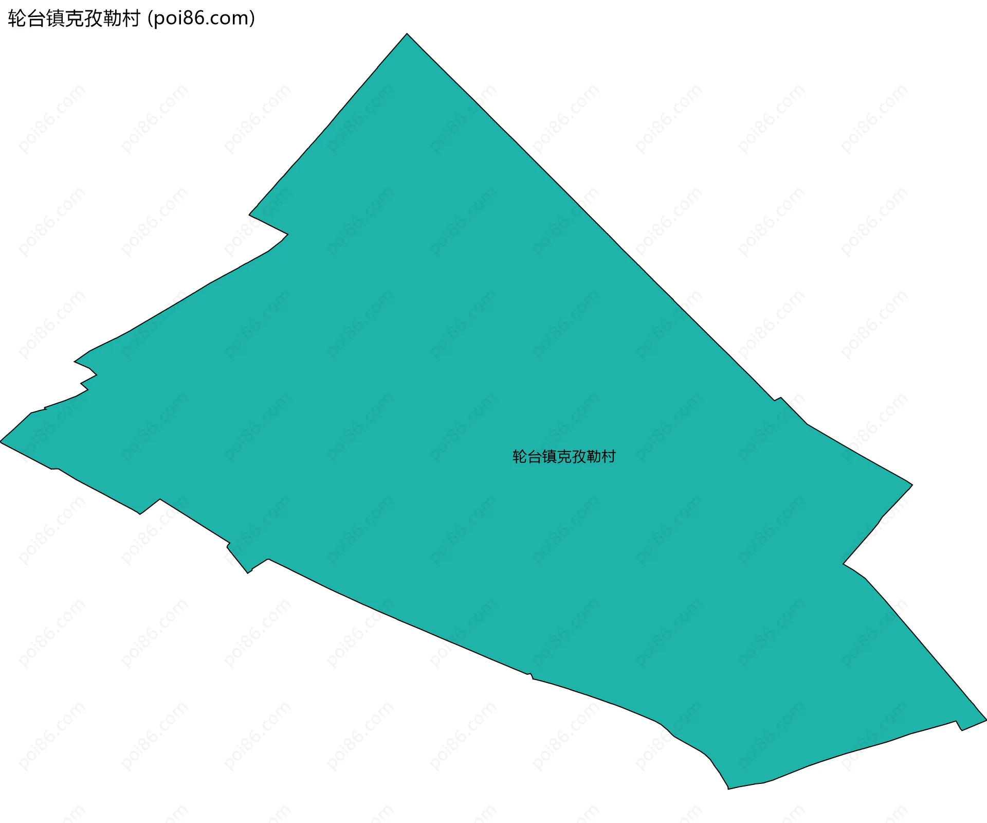 轮台镇克孜勒村边界地图