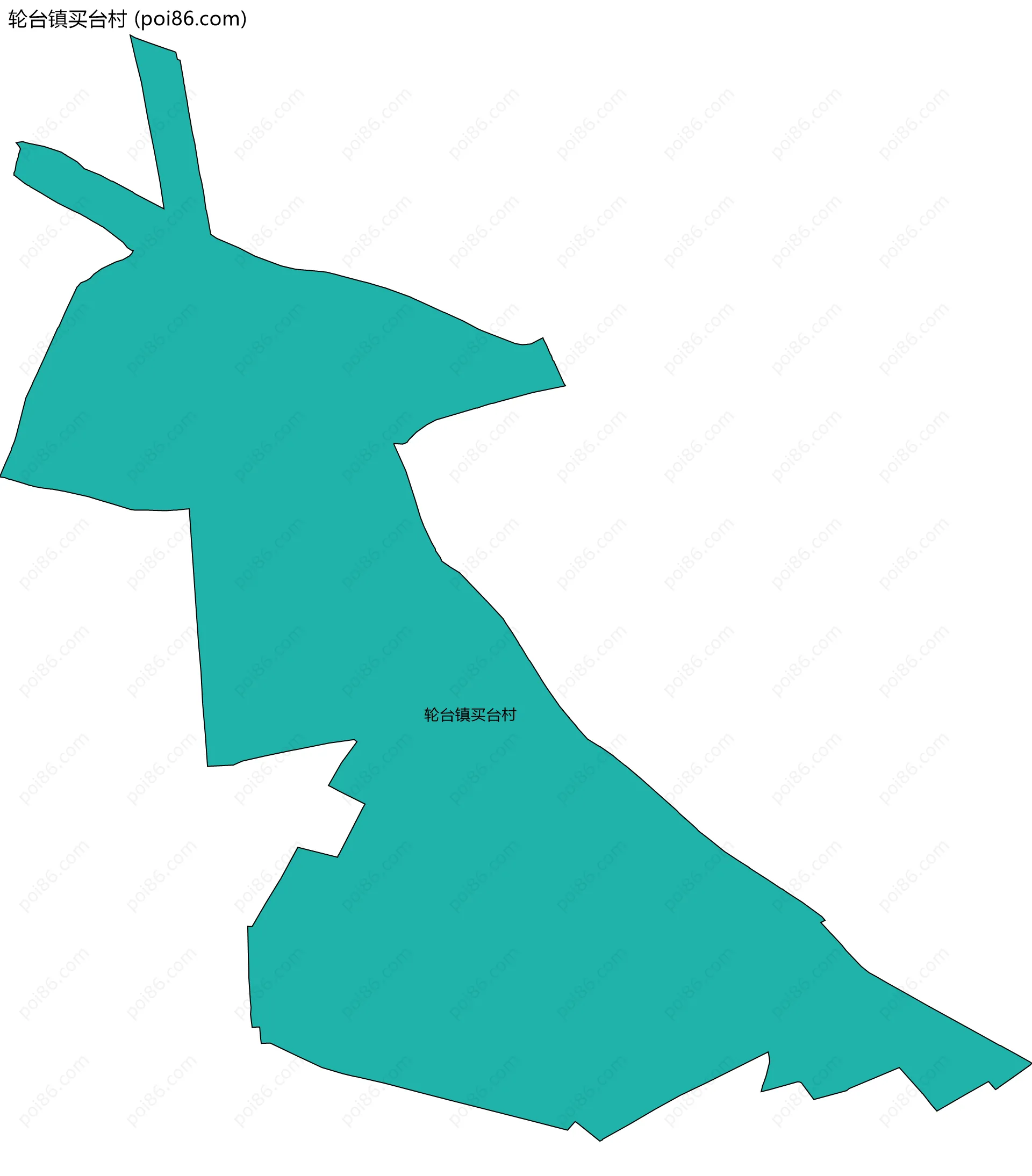 轮台镇买台村边界地图