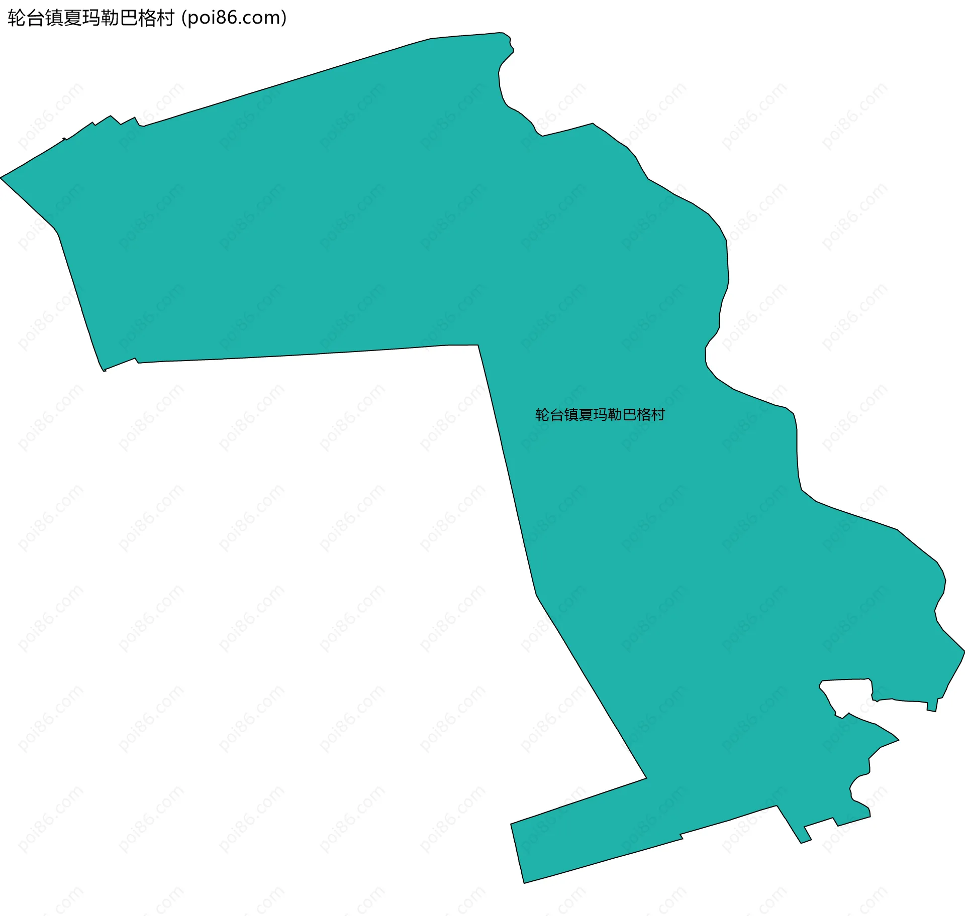 轮台镇夏玛勒巴格村边界地图