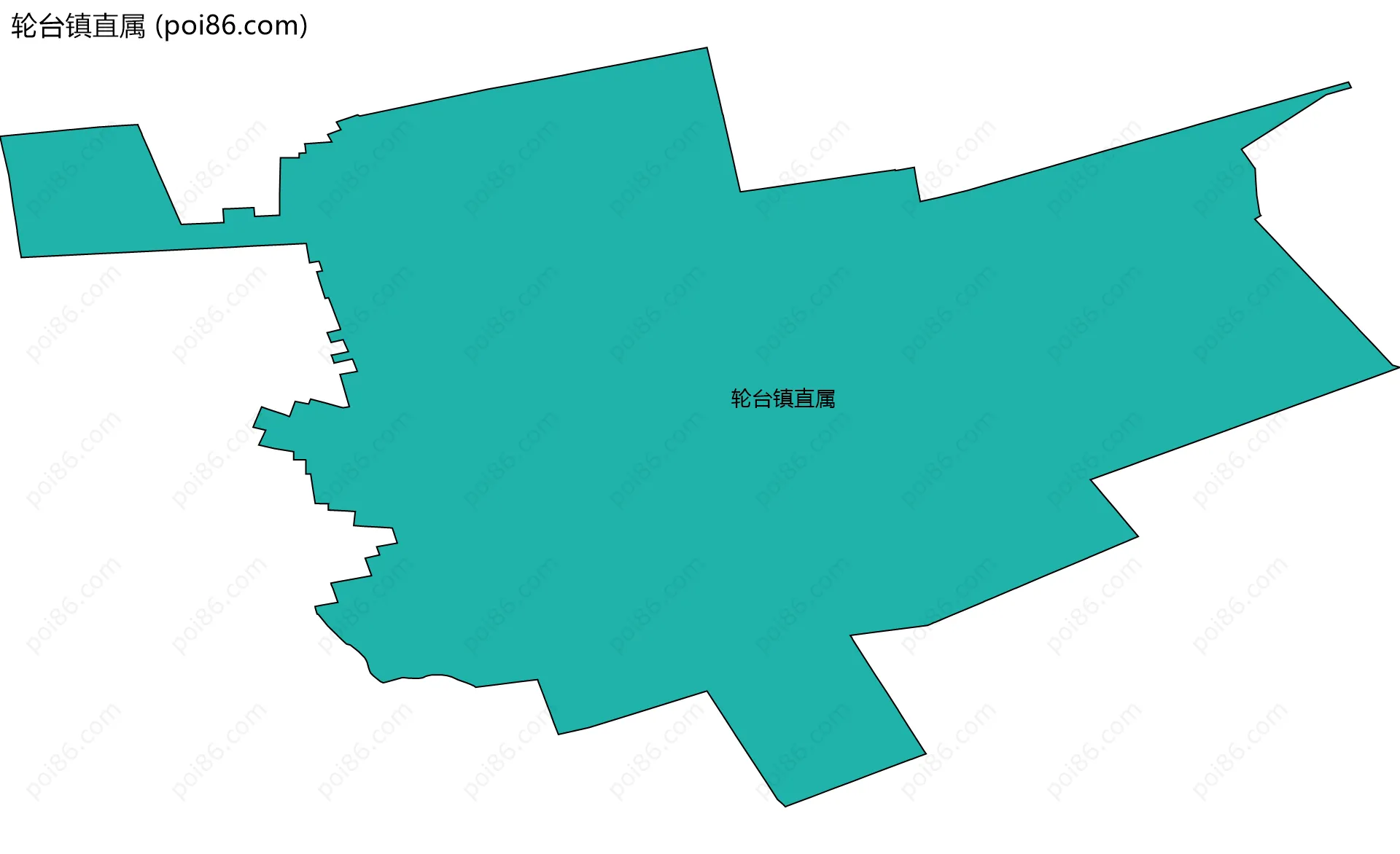 轮台镇直属边界地图
