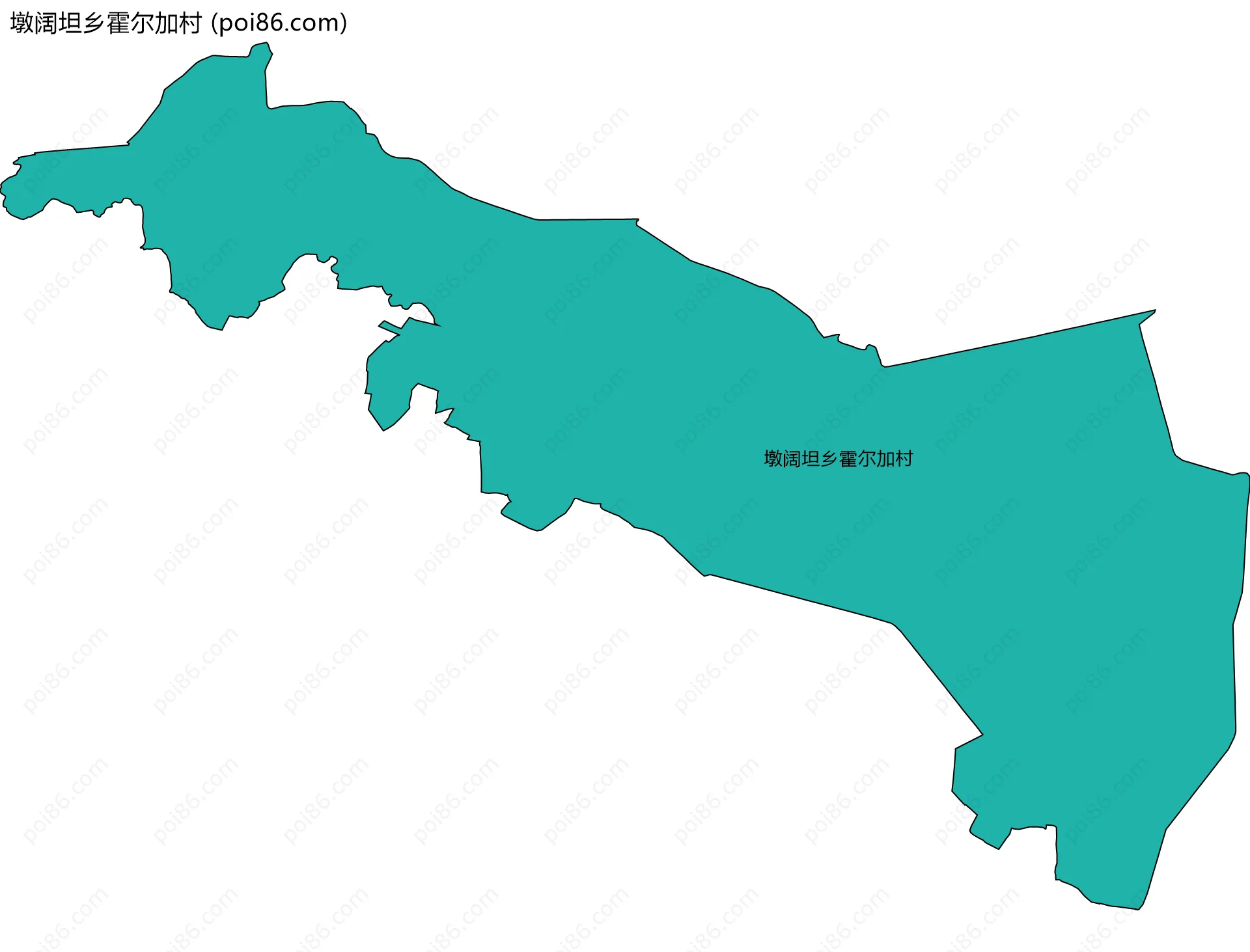 墩阔坦乡霍尔加村边界地图
