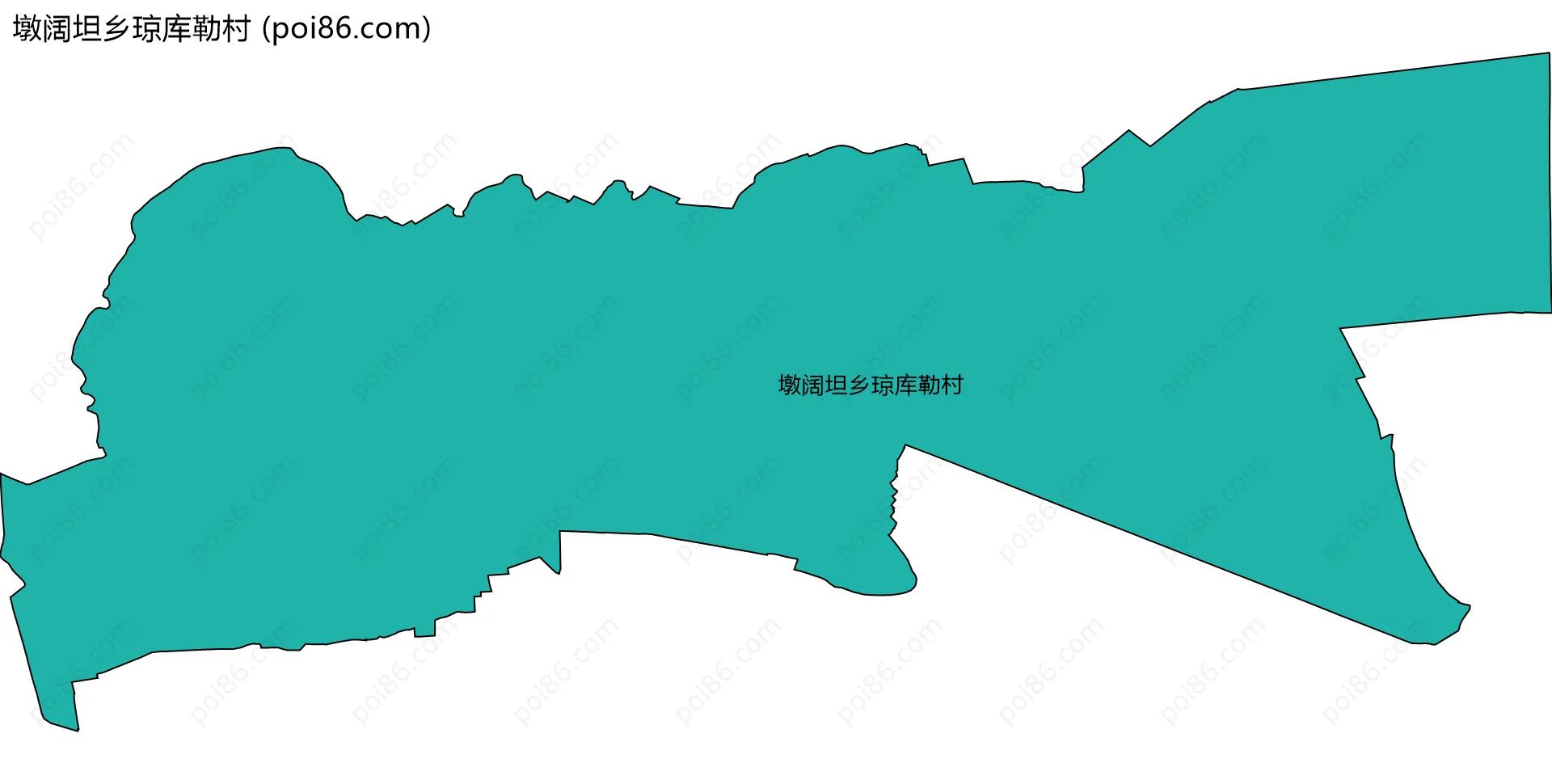 墩阔坦乡琼库勒村边界地图