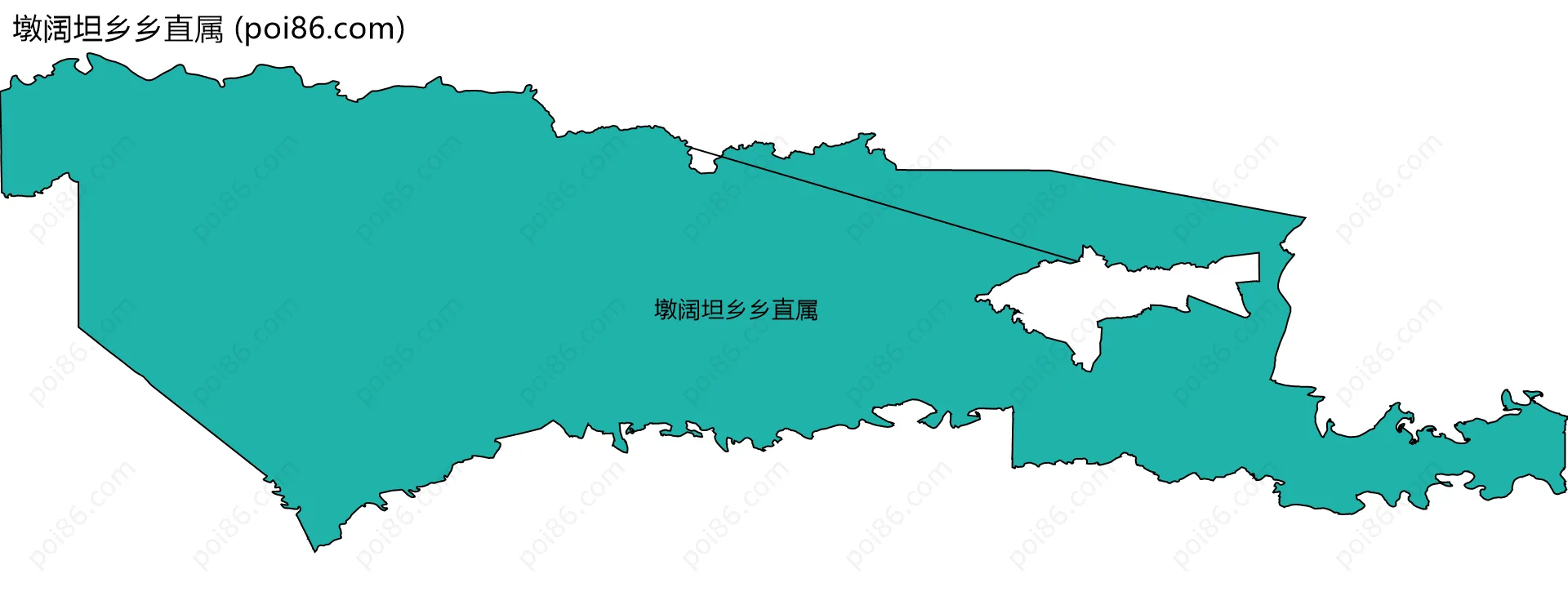 墩阔坦乡乡直属边界地图