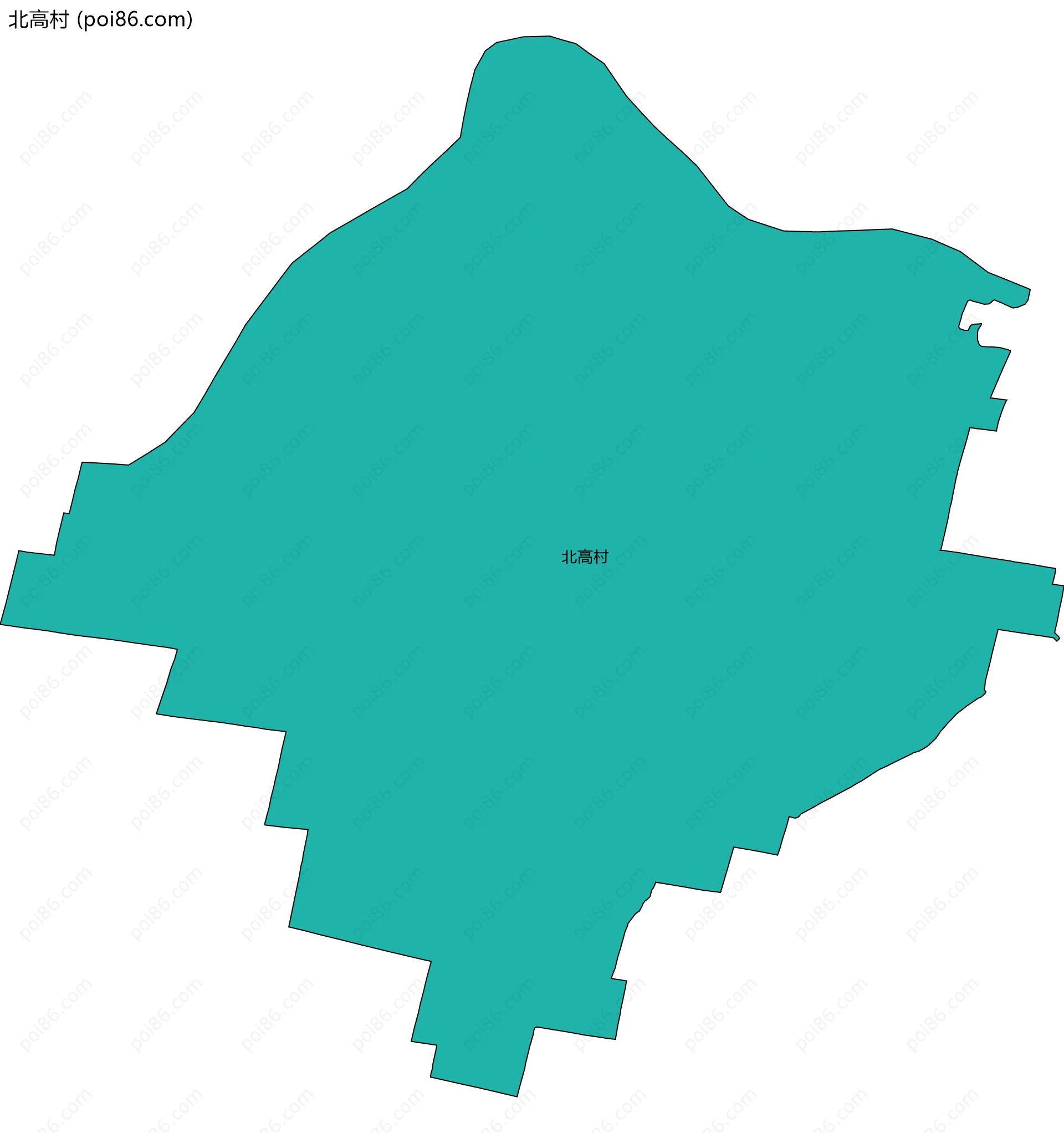 北高村边界地图