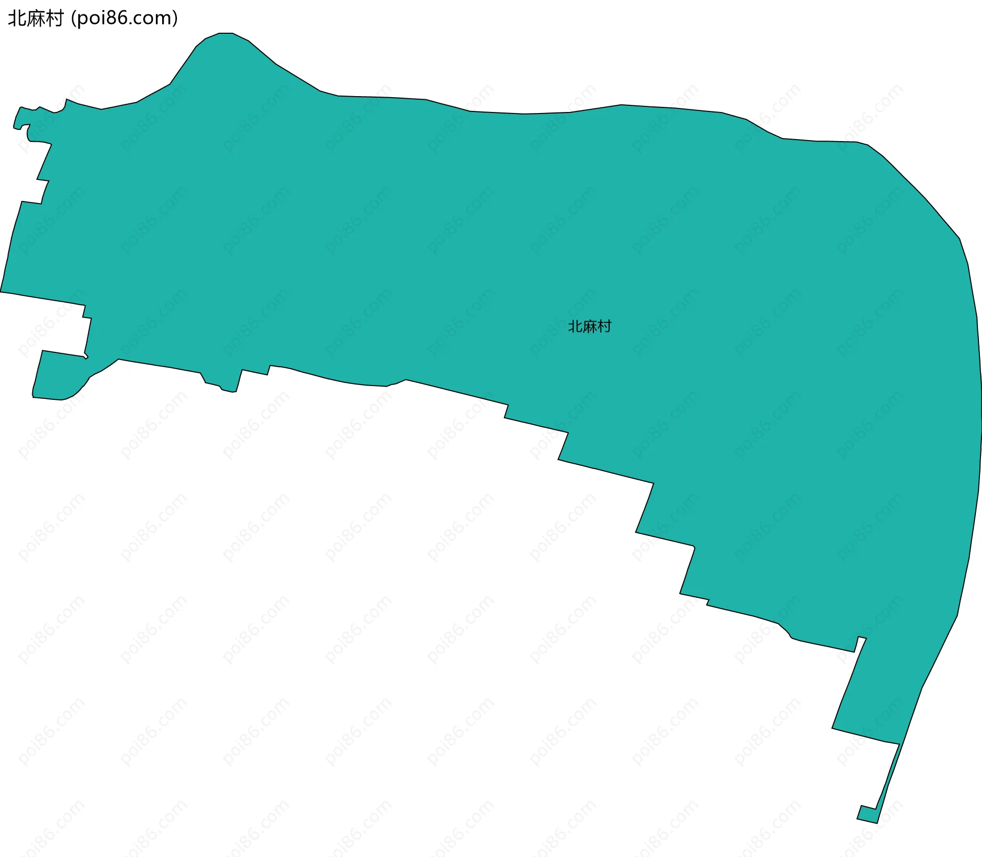 北麻村边界地图
