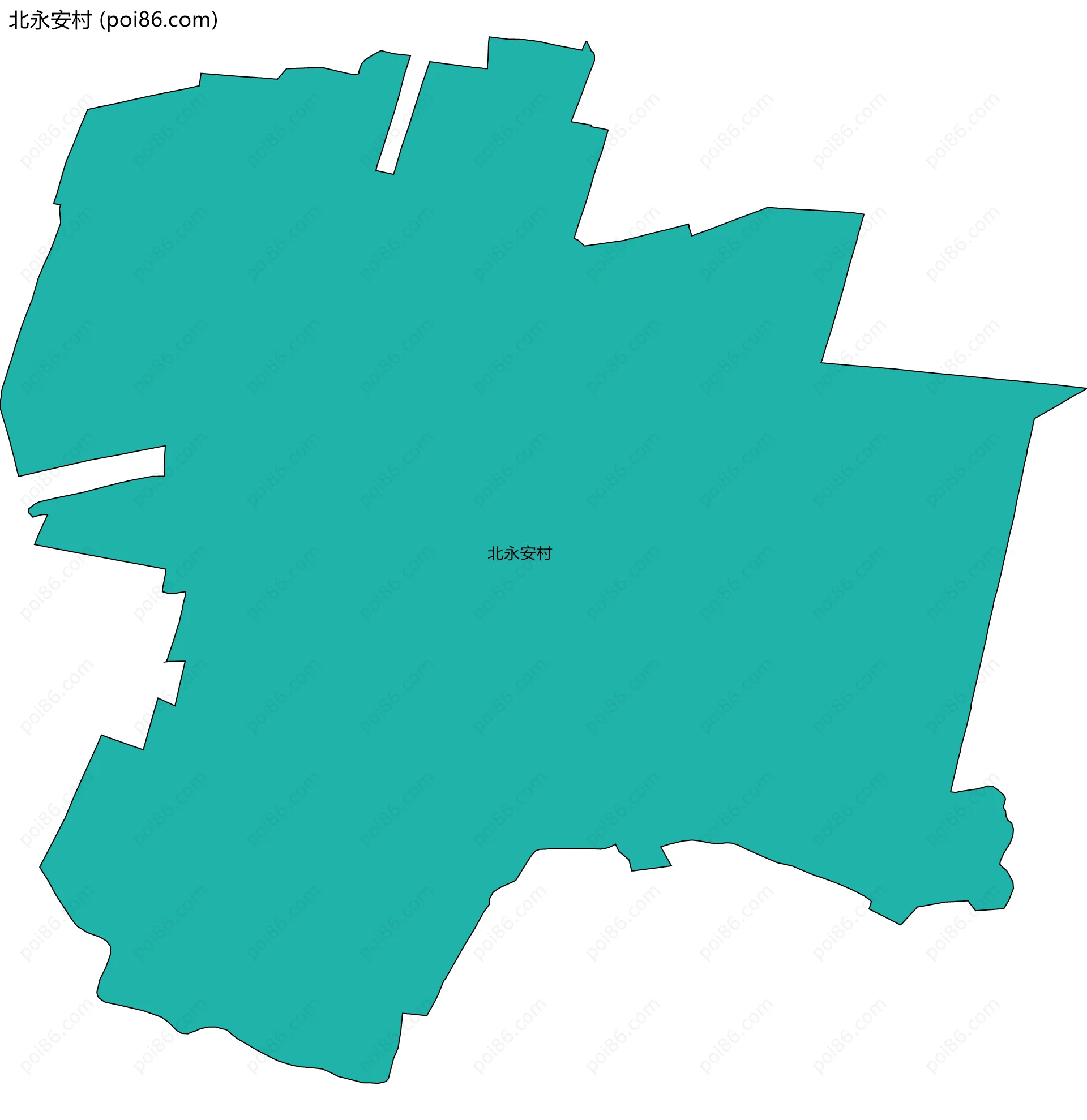 北永安村边界地图