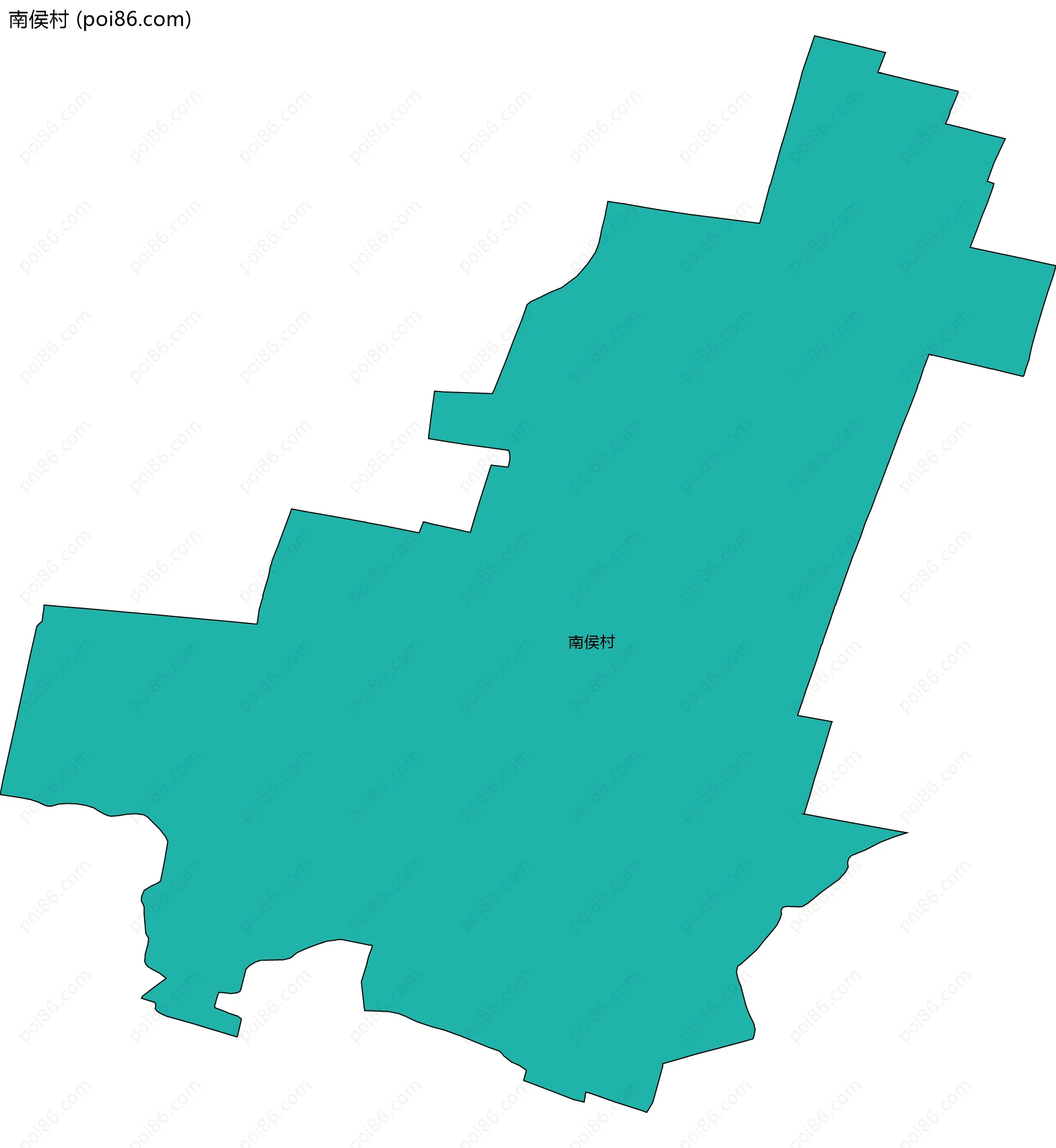 南侯村边界地图