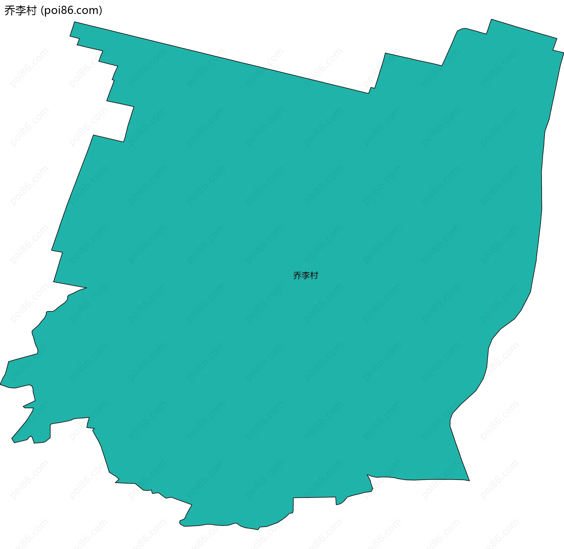 乔李村边界地图