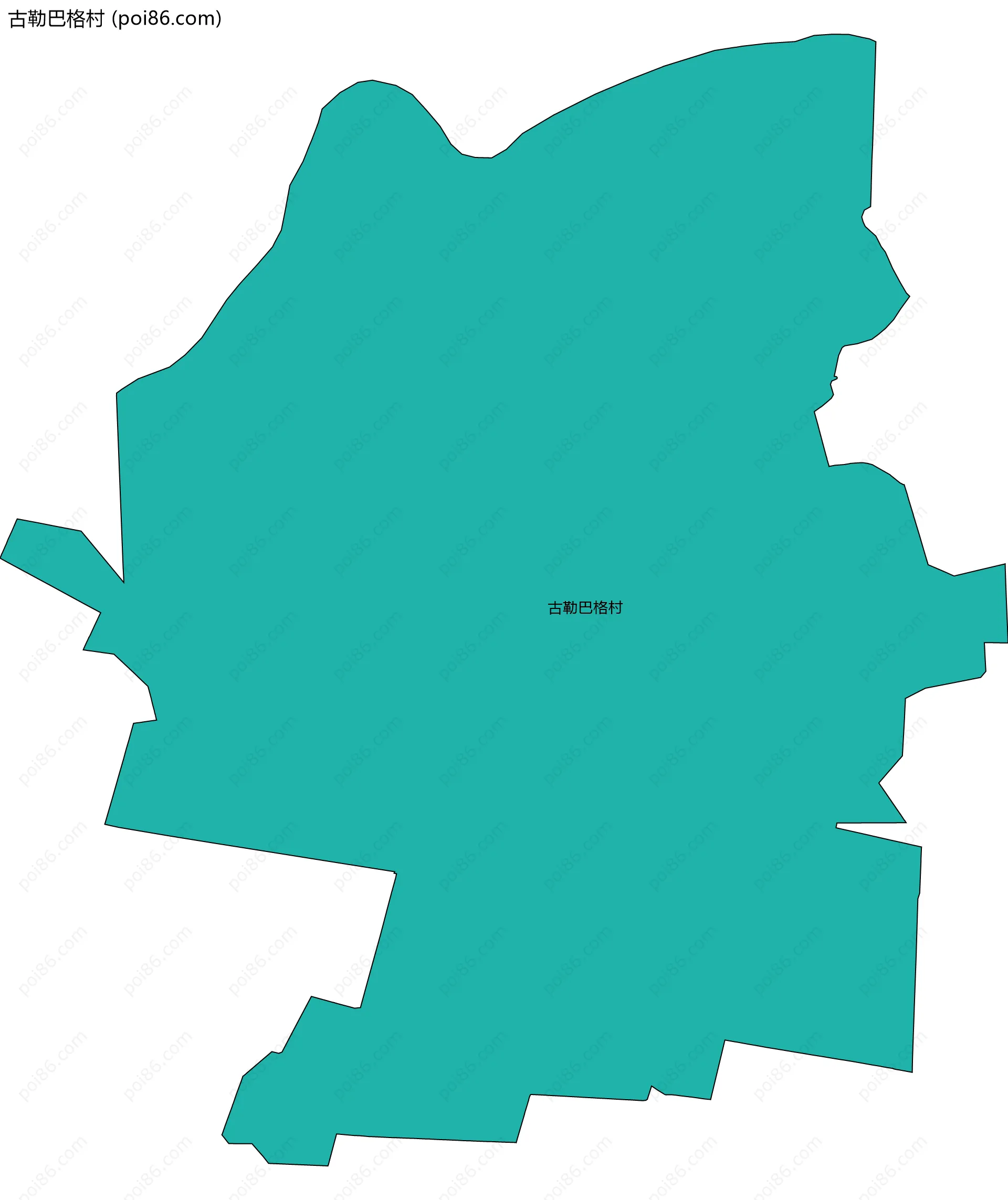 古勒巴格村边界地图