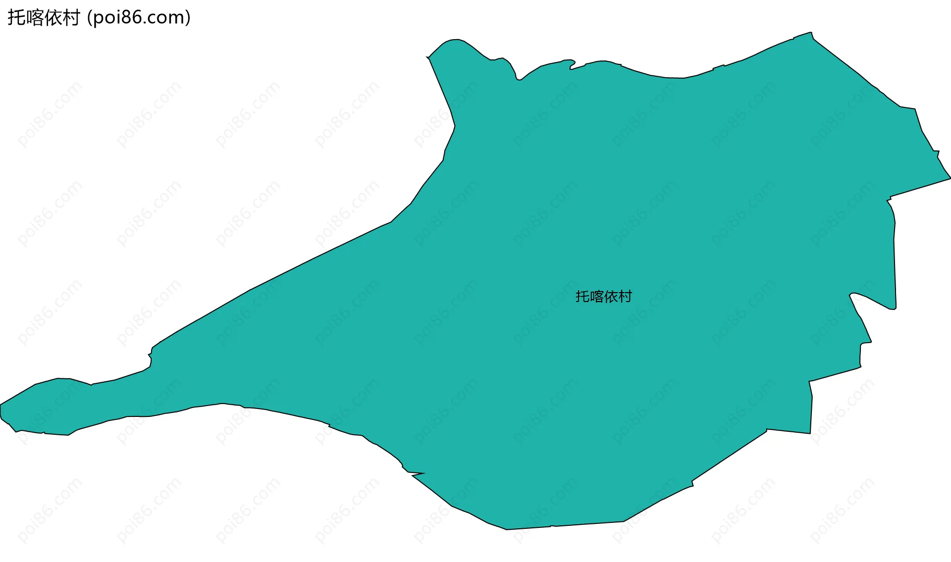 托喀依村边界地图
