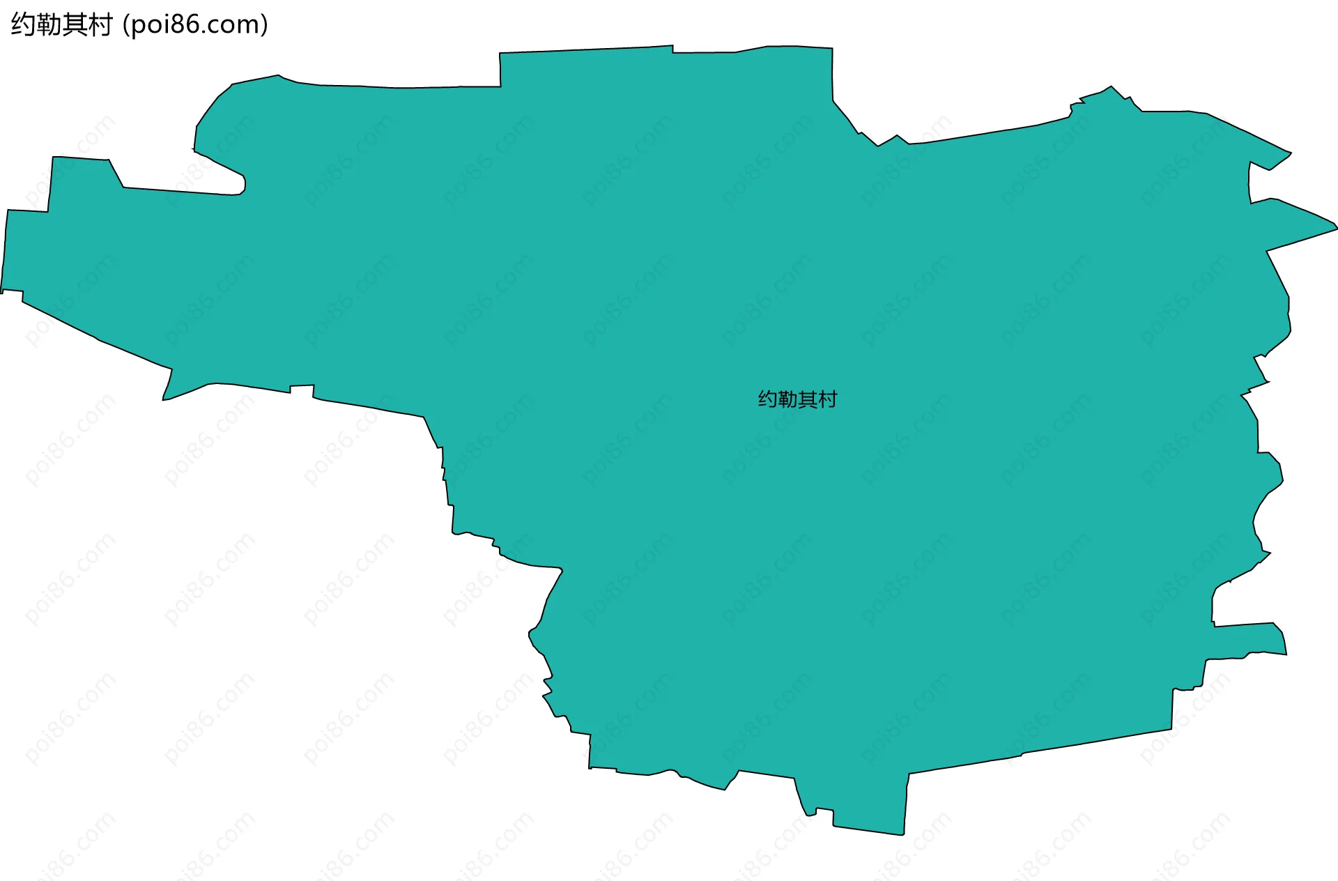 约勒其村边界地图
