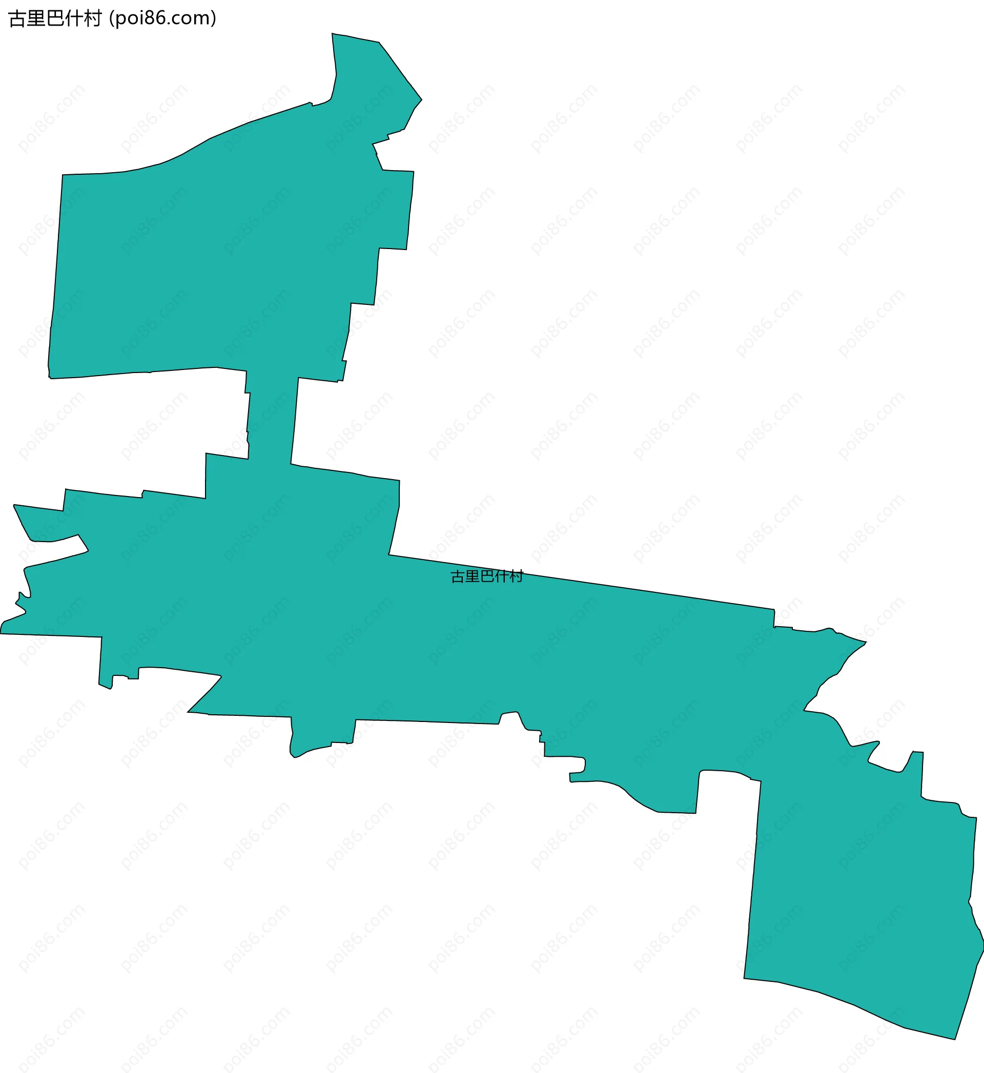 古里巴什村边界地图
