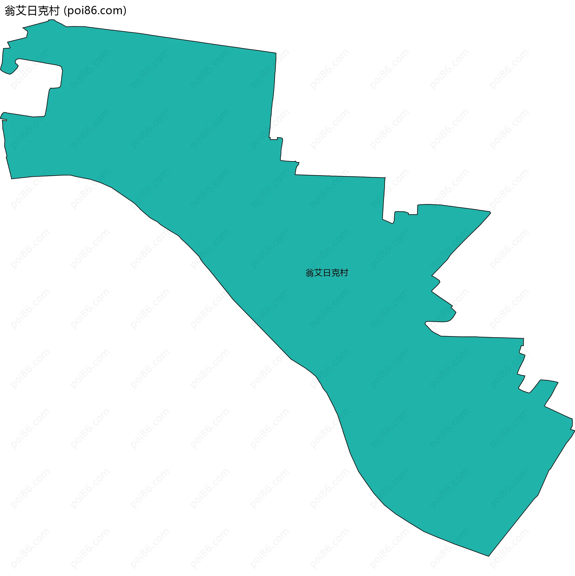 翁艾日克村边界地图