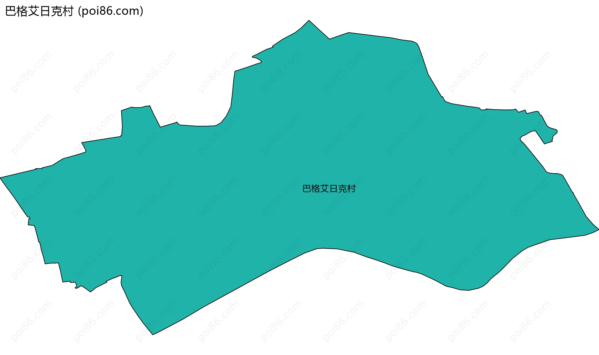 巴格艾日克村边界地图