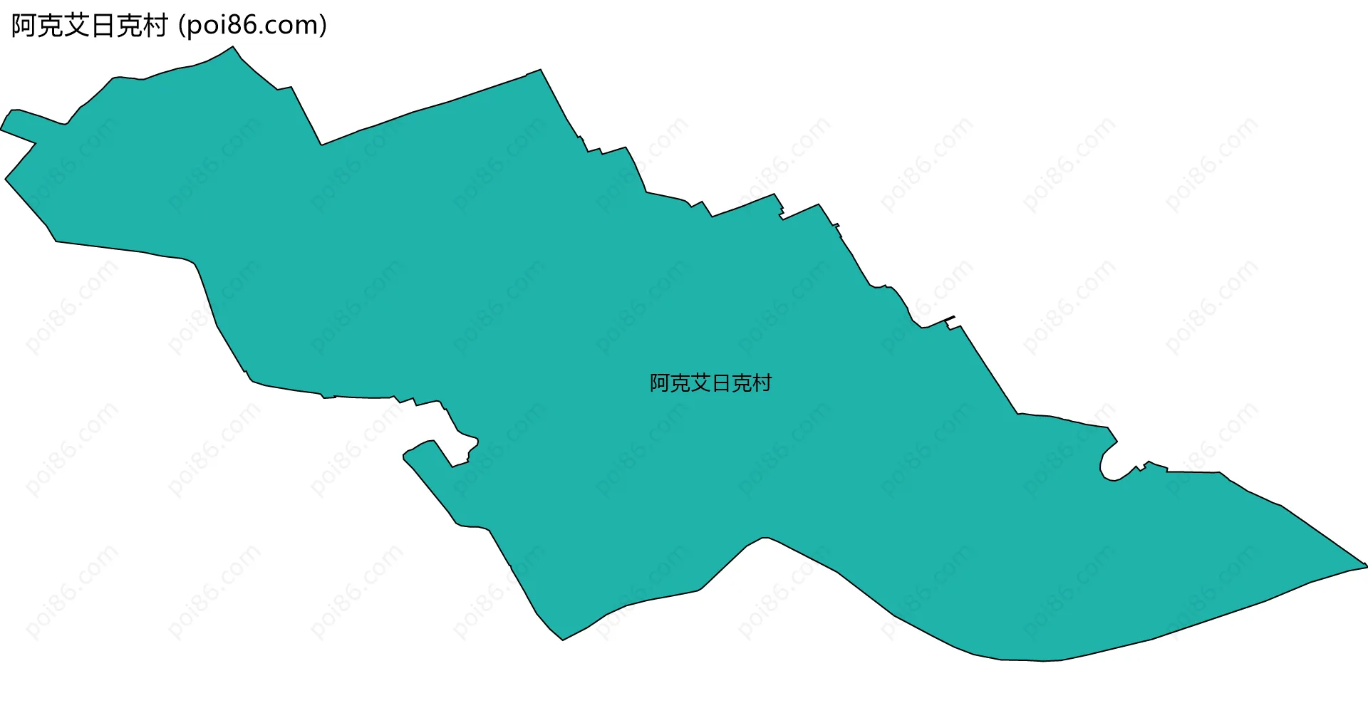 阿克艾日克村边界地图