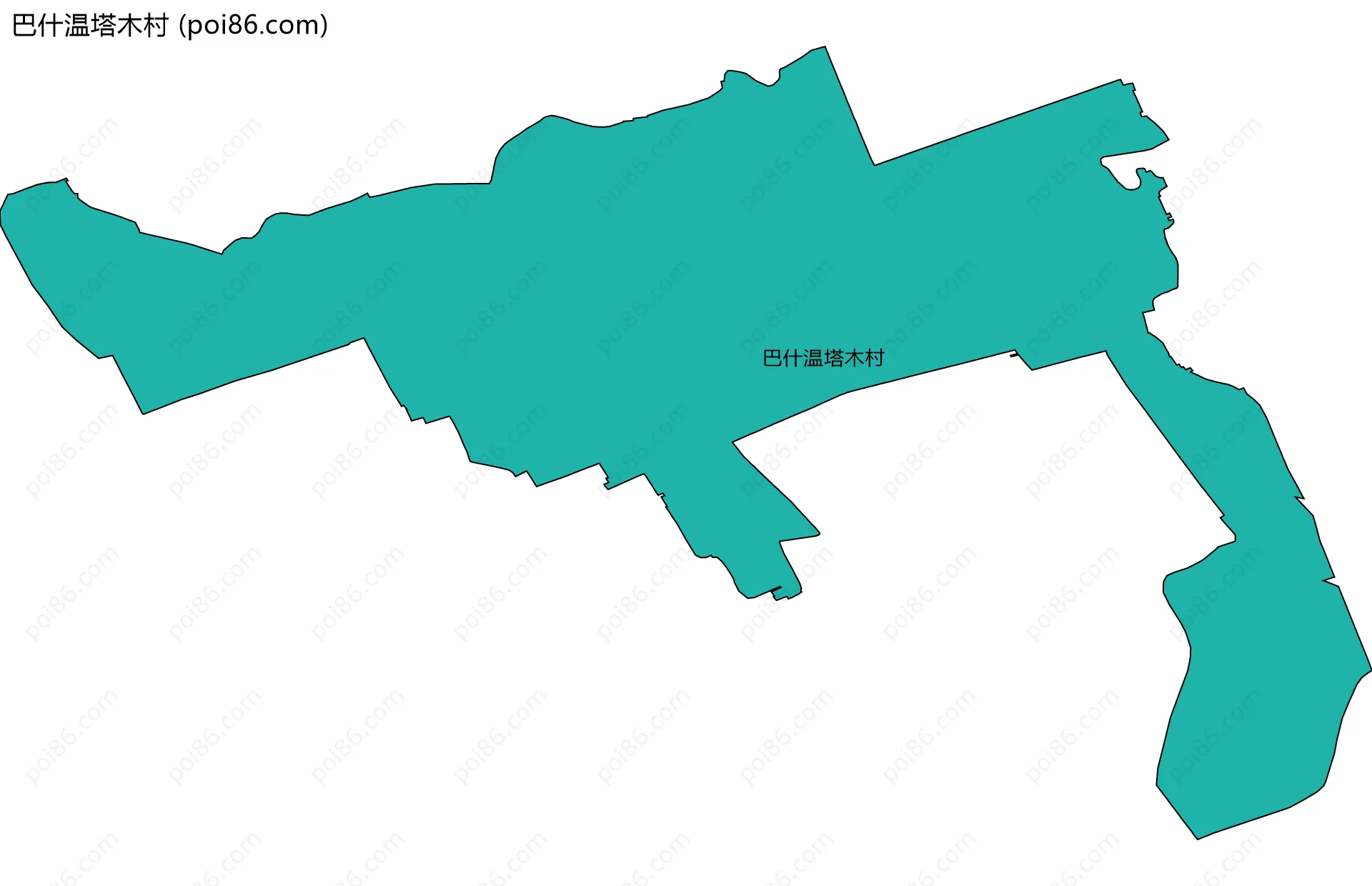 巴什温塔木村边界地图