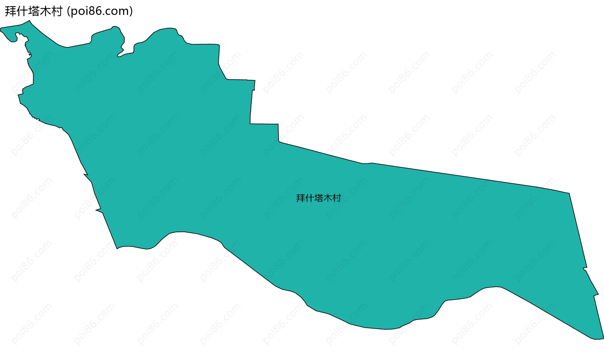 拜什塔木村边界地图