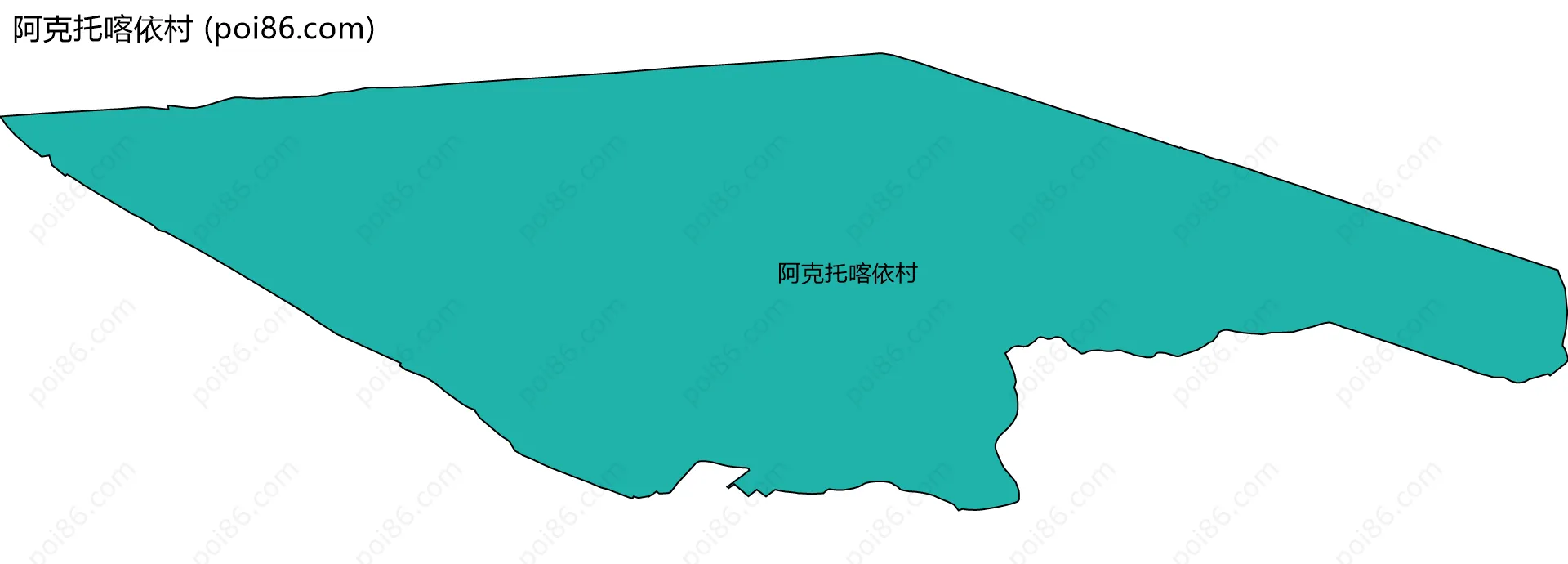 阿克托喀依村边界地图