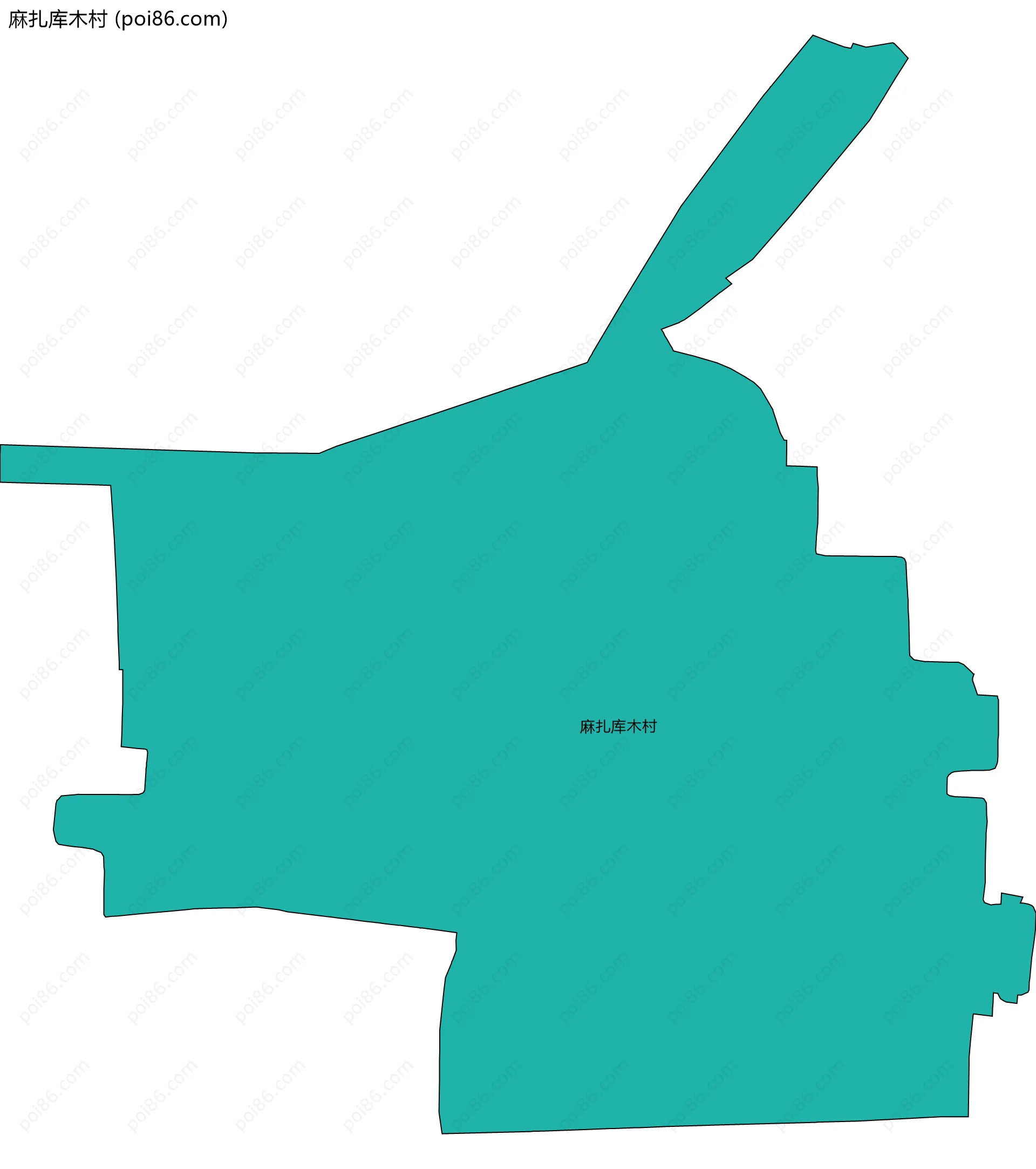 麻扎库木村边界地图