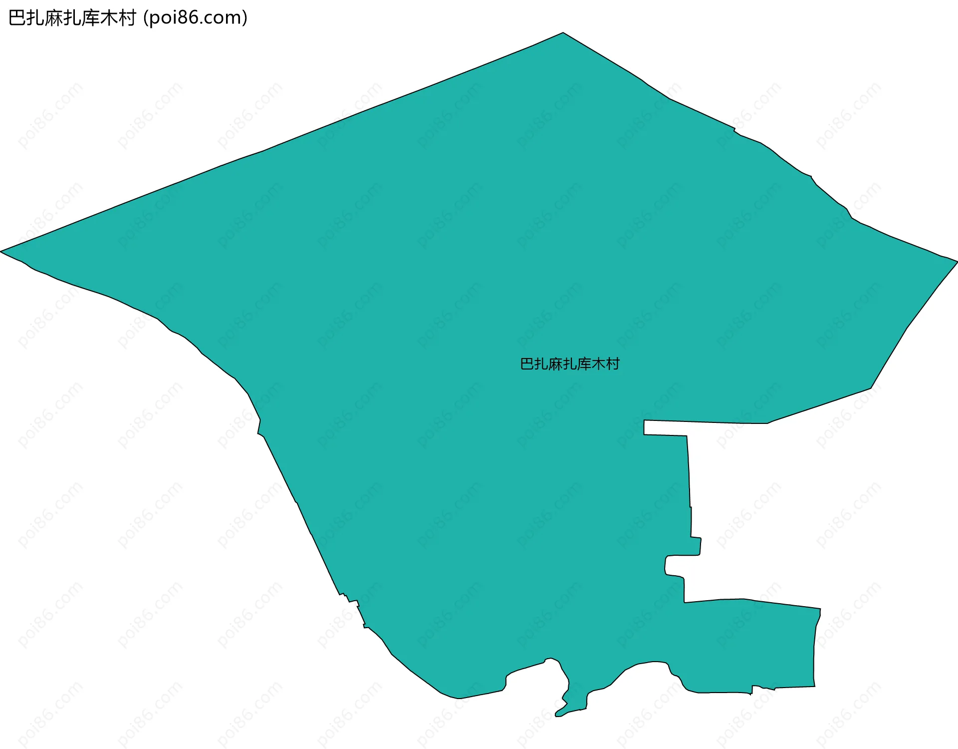 巴扎麻扎库木村边界地图