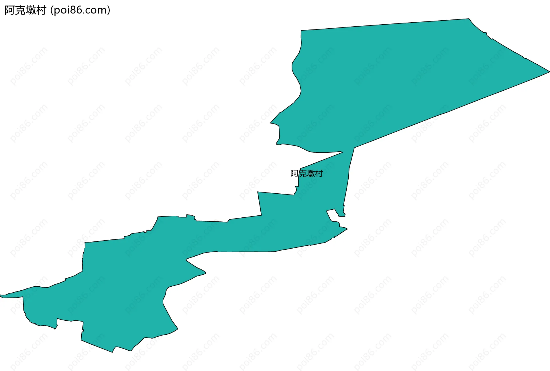 阿克墩村边界地图