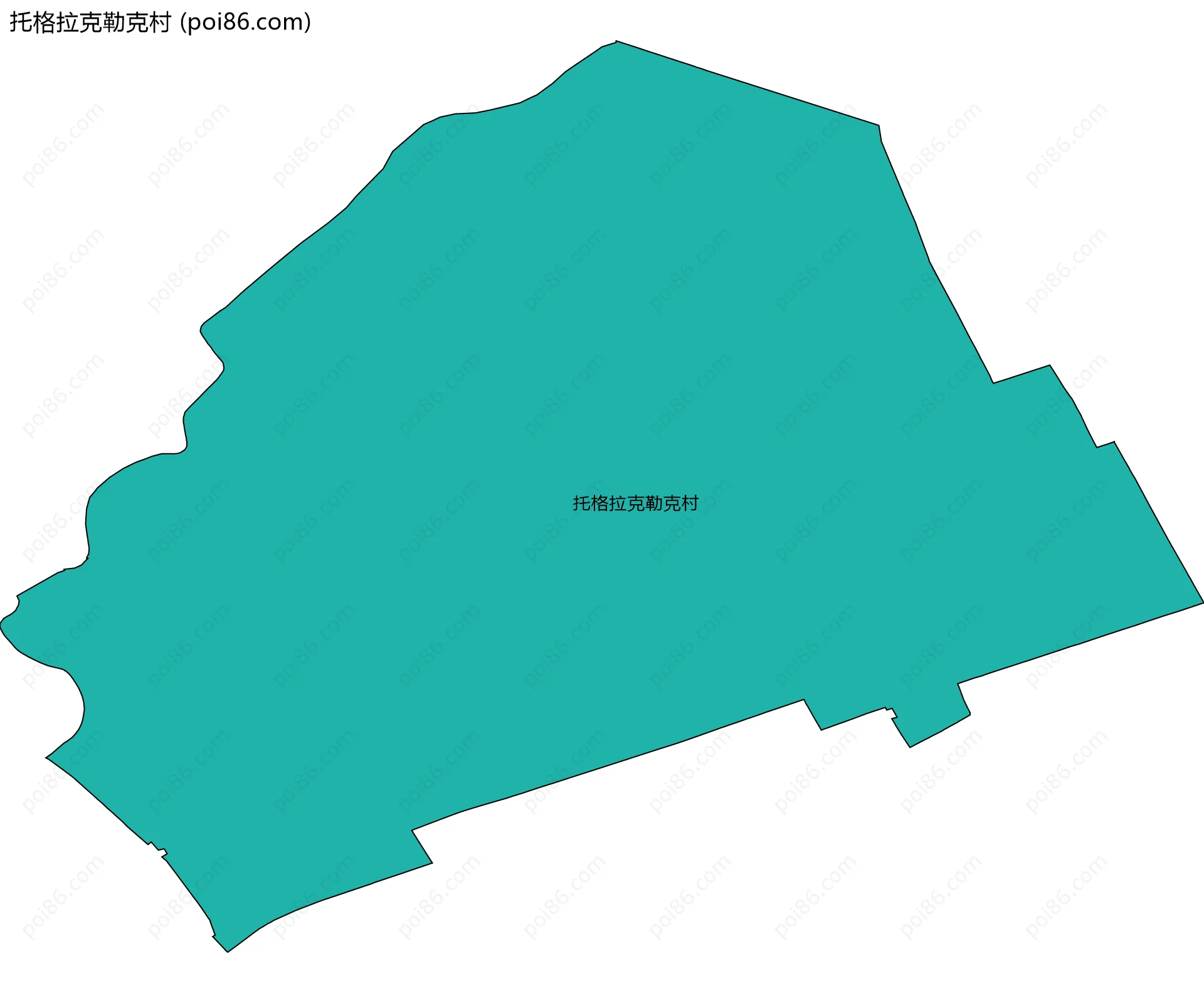 托格拉克勒克村边界地图