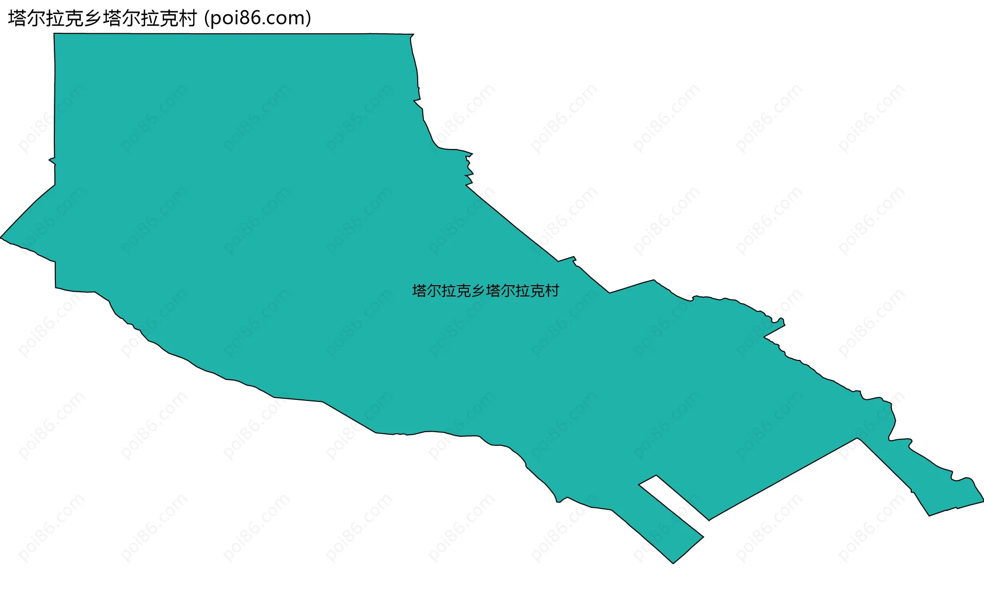 塔尔拉克乡塔尔拉克村边界地图