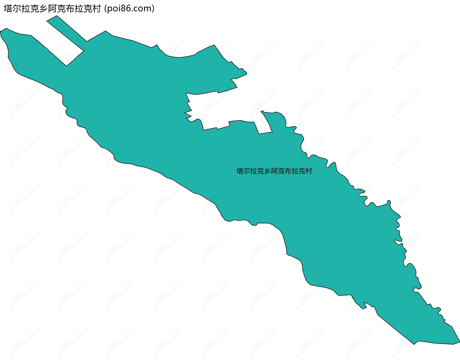 塔尔拉克乡阿克布拉克村边界地图