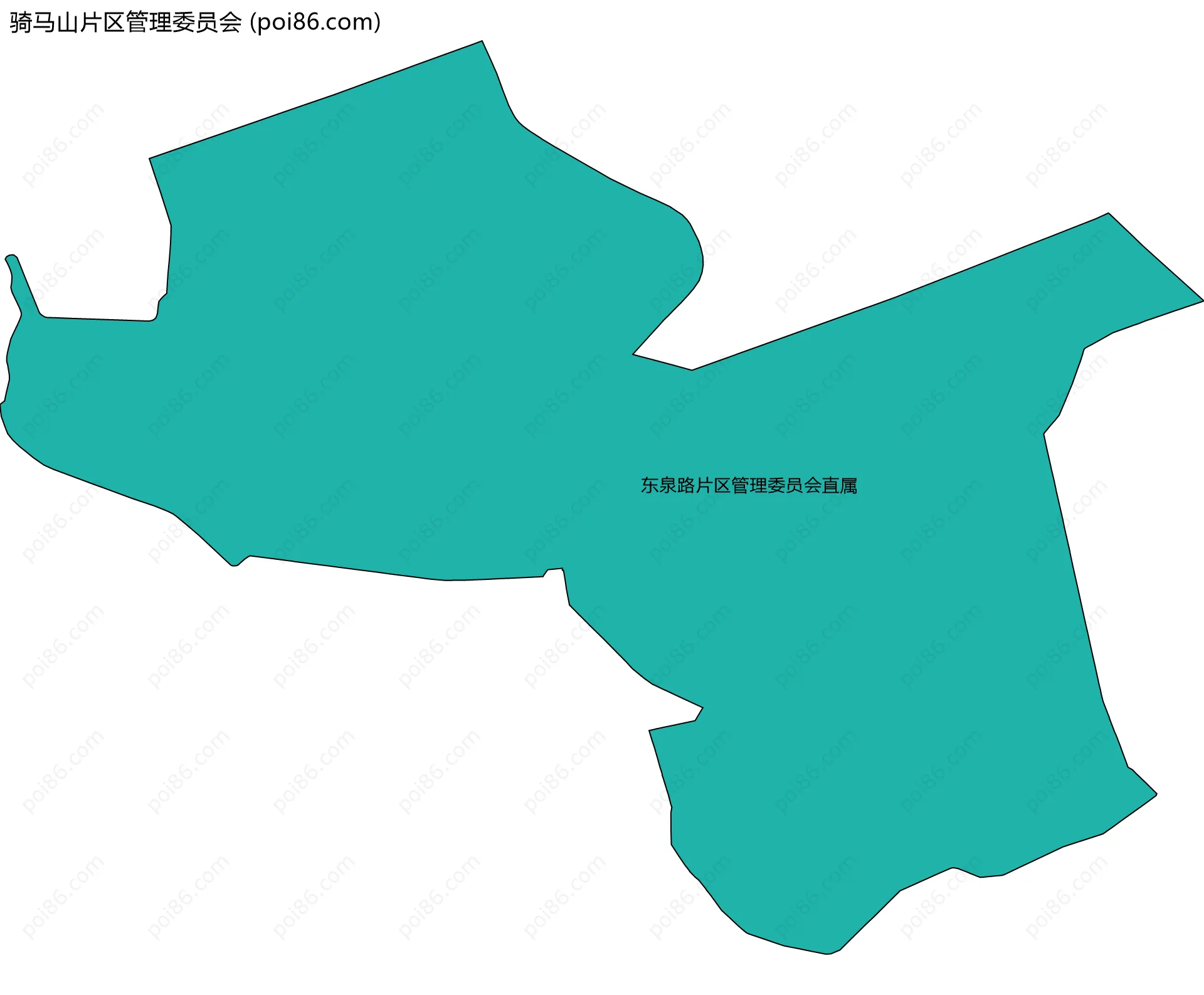 骑马山片区管理委员会边界地图(五级行政区划)